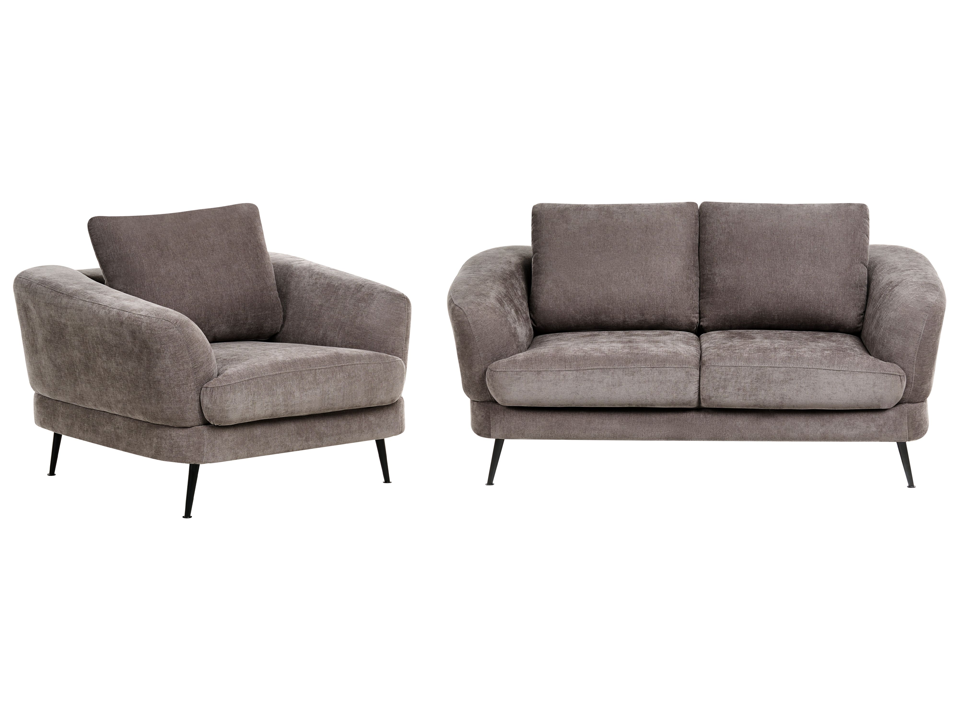 Living Room Set 3 Seater KJAER Chenille Taupe