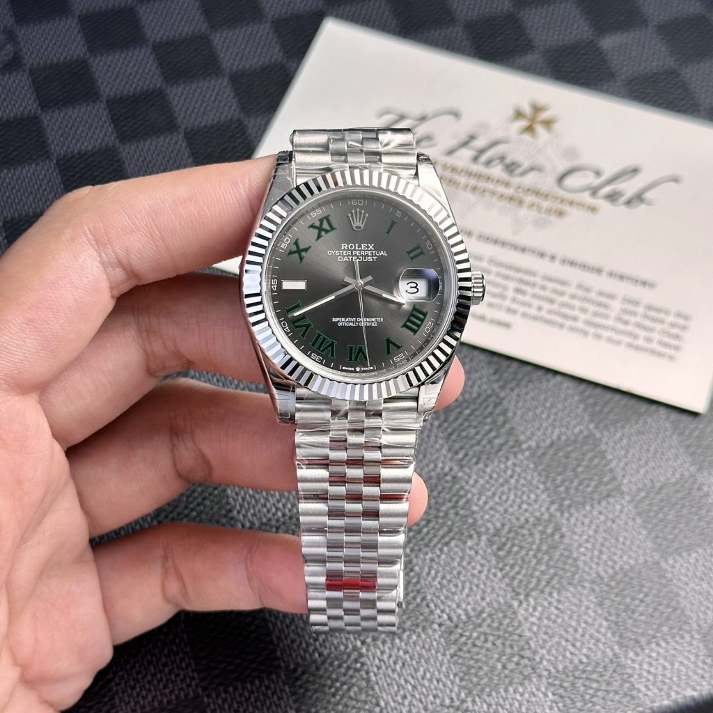 Rolex Replica Watch DateJust 126334 Dial Wimbledon VS Factory 41mm - Elite Watch Atelier