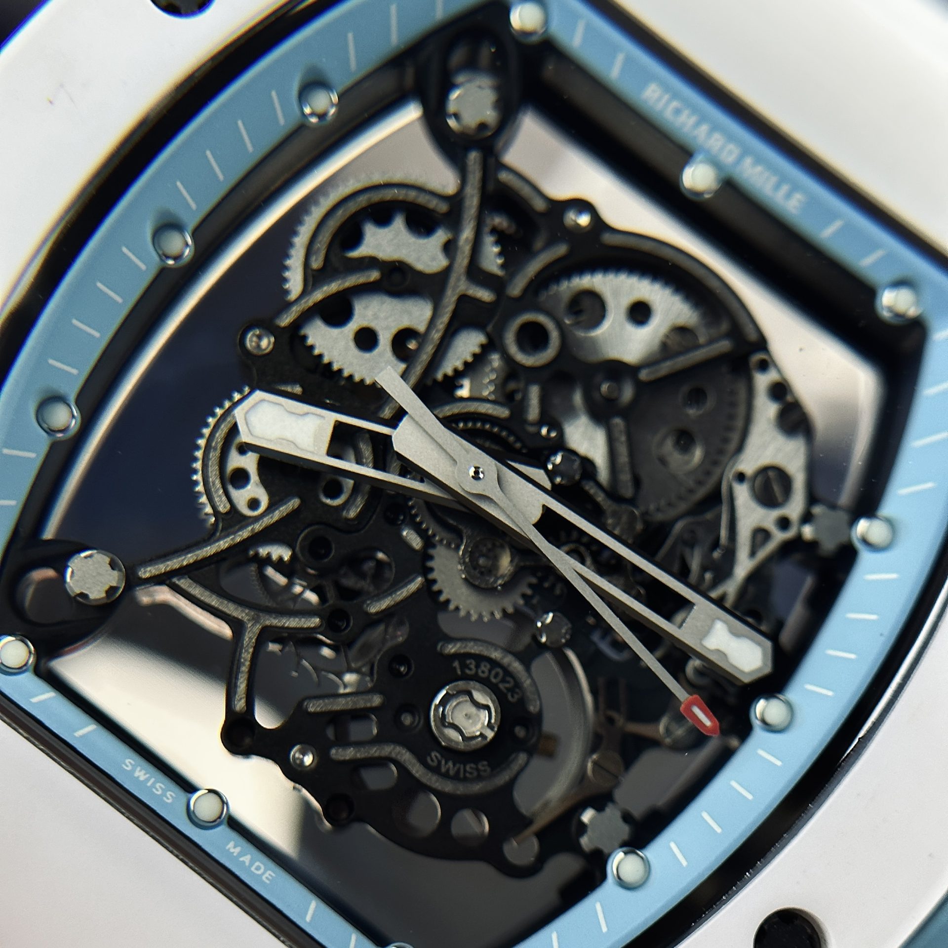 Richard Mille Replica 1:1 Watch RM055 Ceramic Bubba Wasson Blue Factory BBR 45mm - Top club