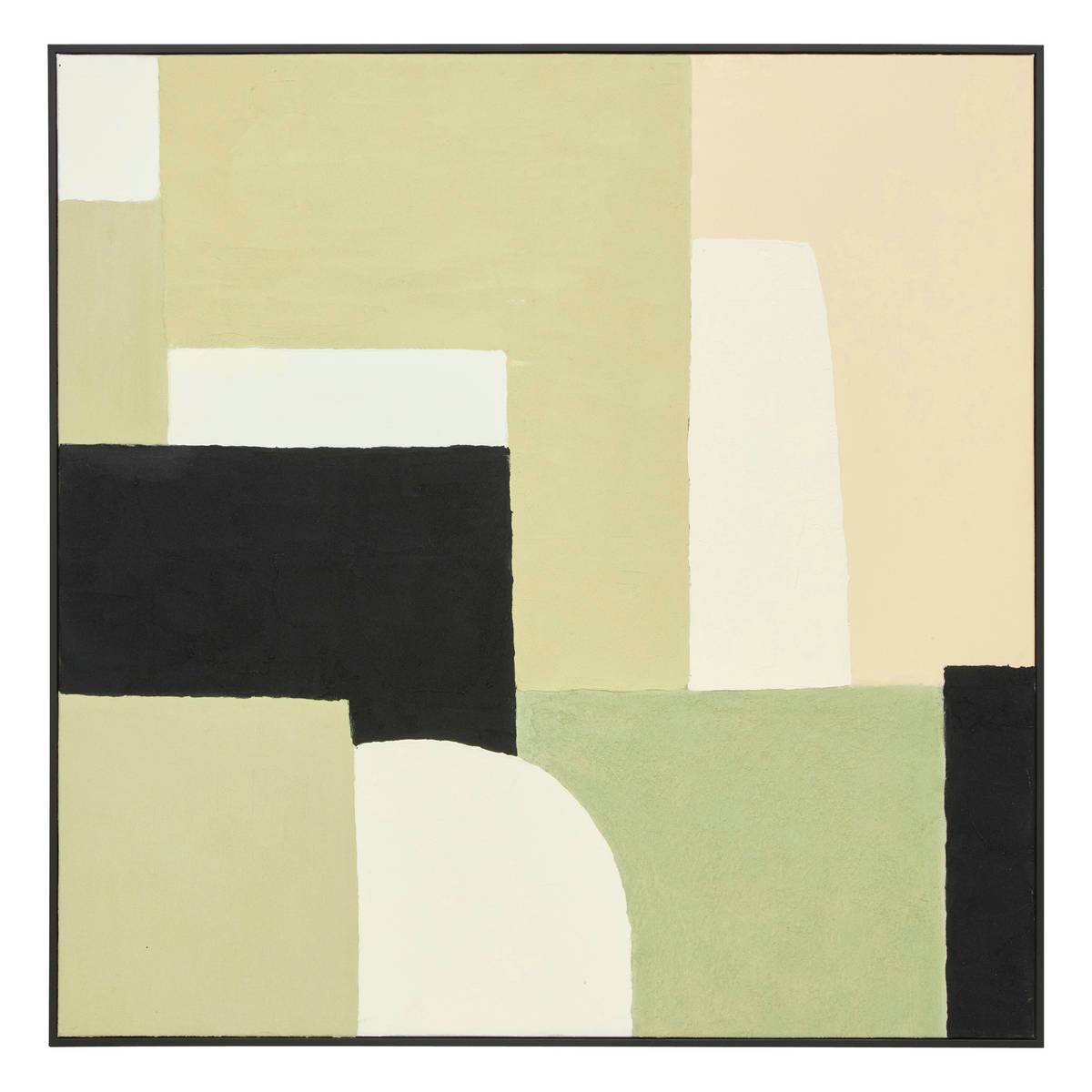 Framed Painting "Giacomo" Khaki Green, 100x100 cm
