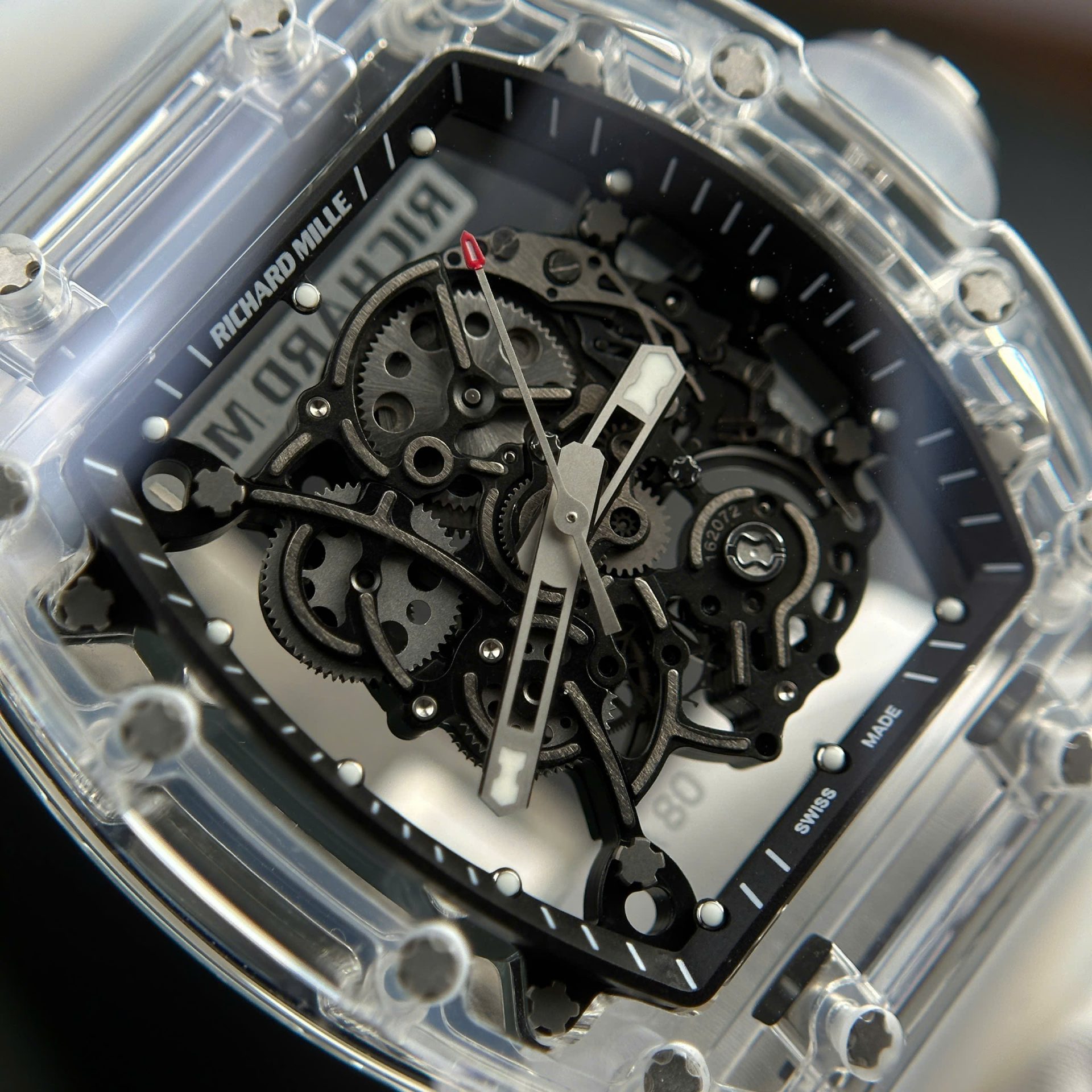 Richard Mille RM055 Sapphire Crystal Replica Watch Rubber Strap 45mm - Top club