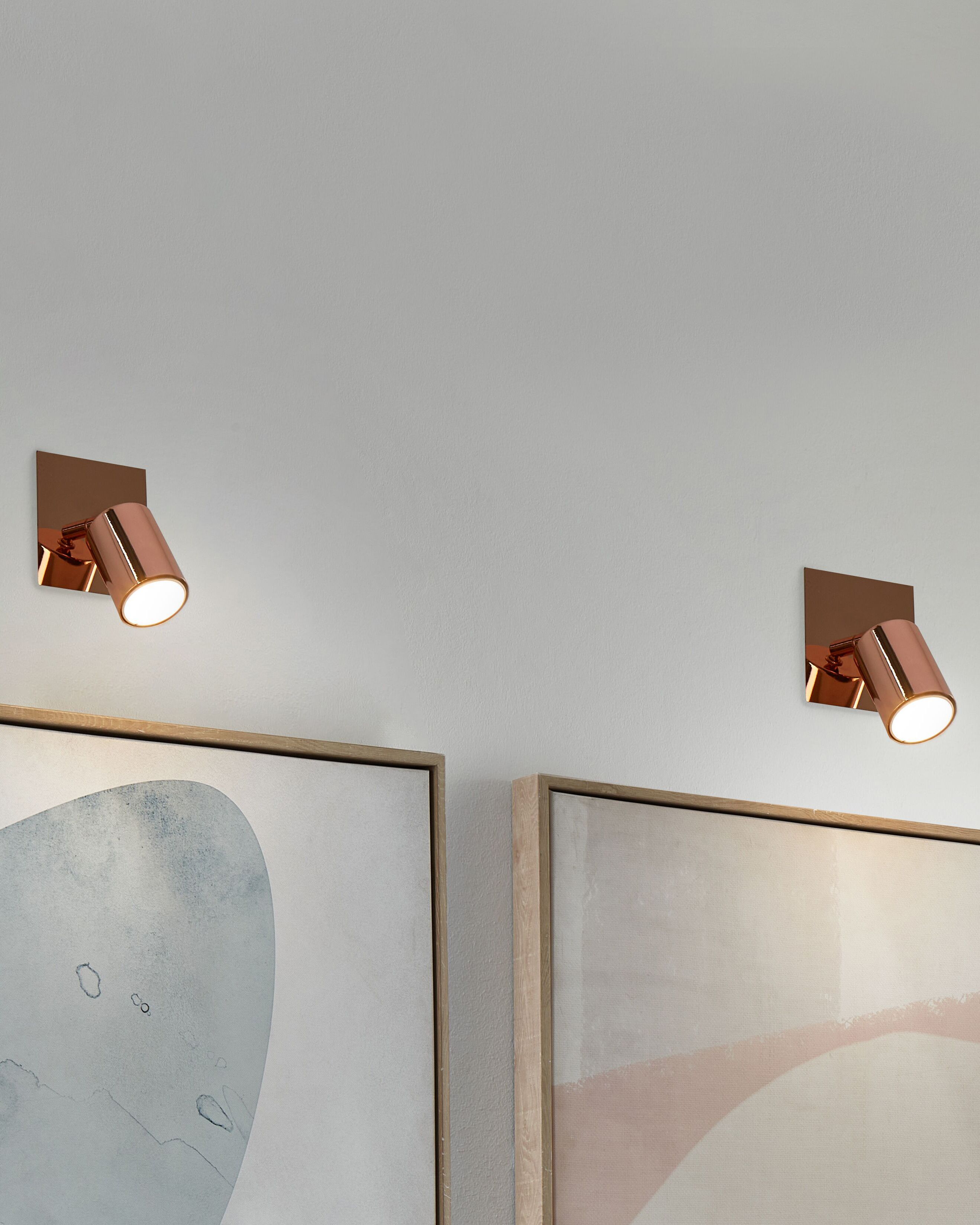 Set of 2 Spotlight Lamps TIGRIS Adjustable Metal Copper