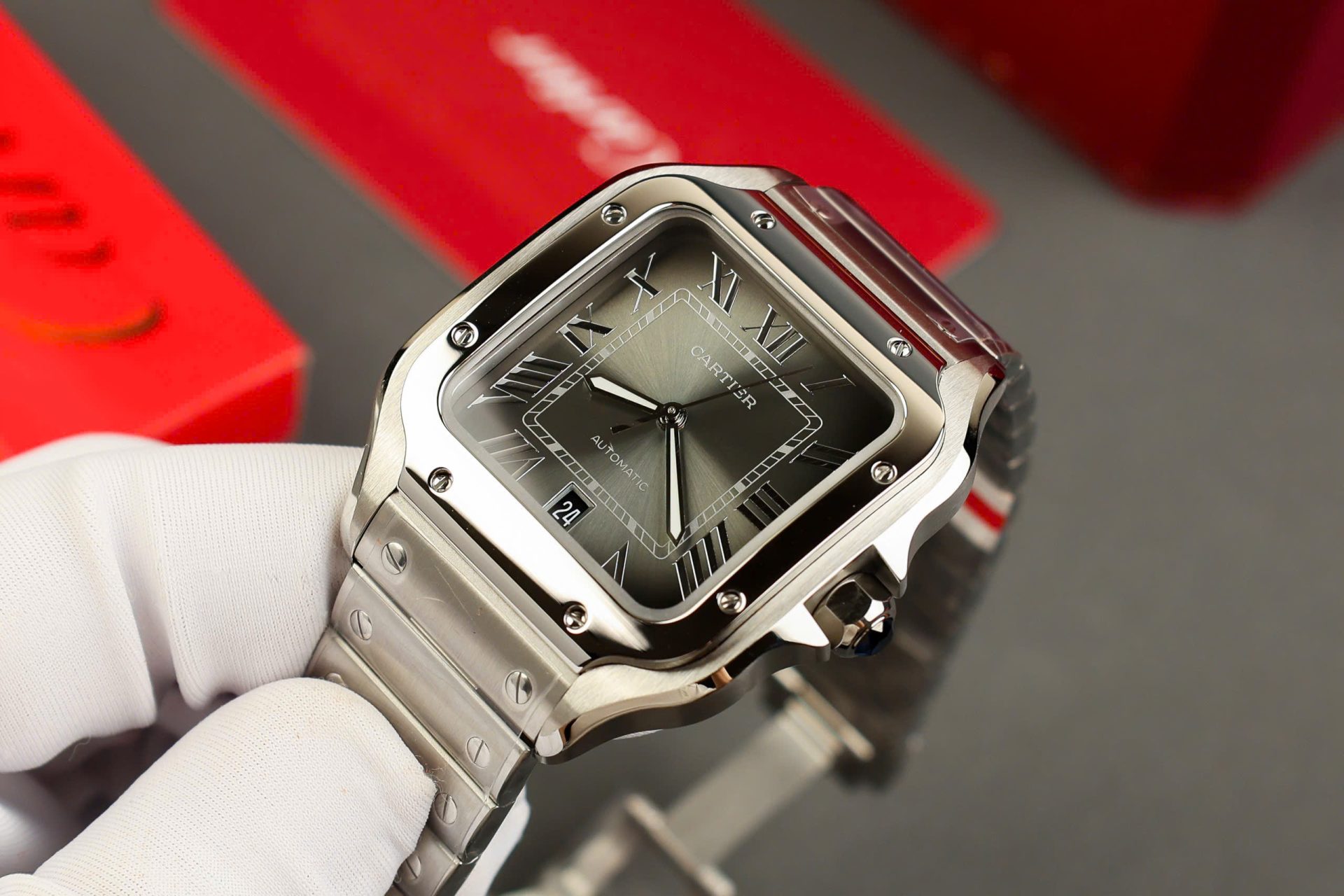 Cartier Santos Replica 11 Watch Gray Dial AF Factory 39.8mm - Top club