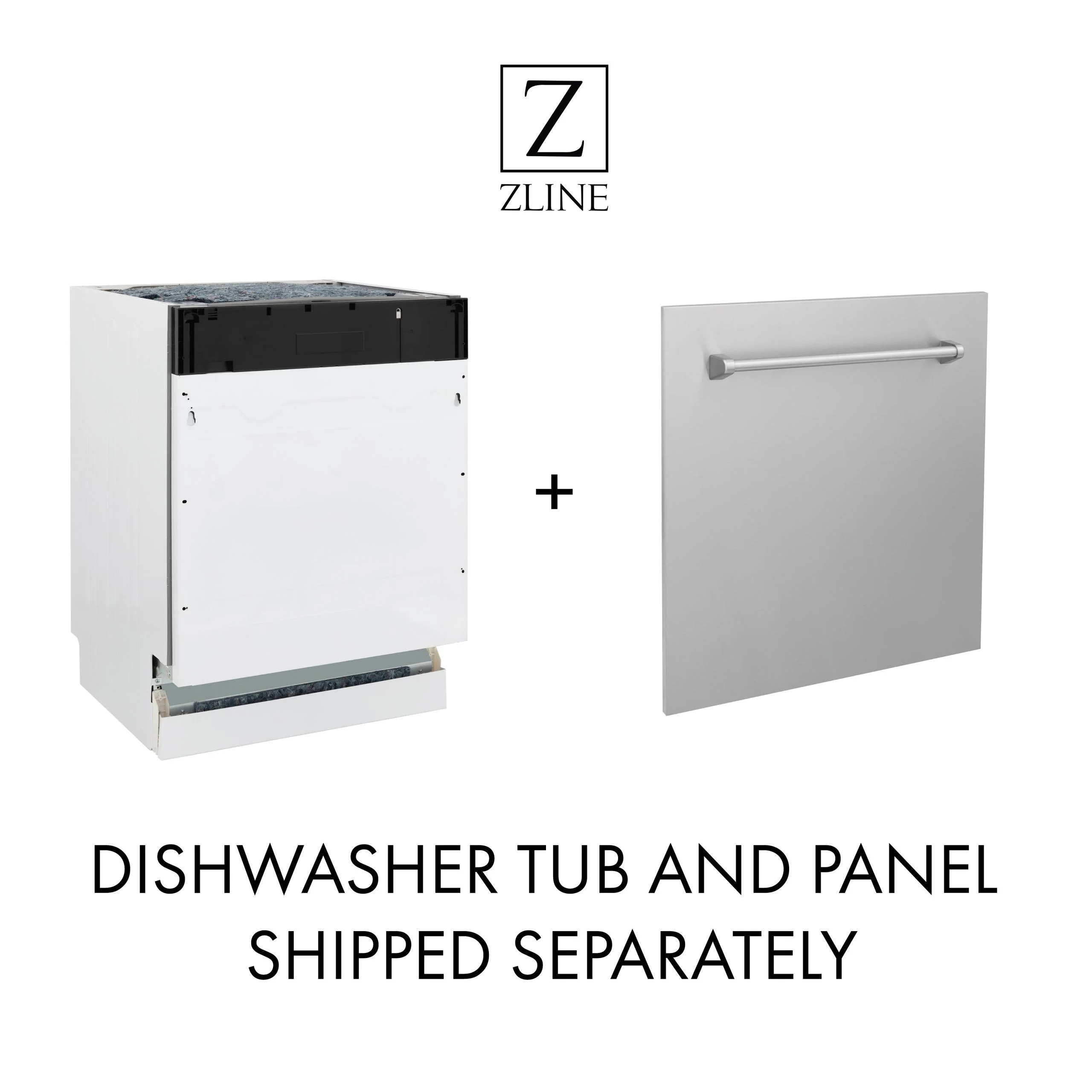 ZLINE 24 in. Top Control Dishwasher with Stainless Steel Tub and Modern Style Handle, 52dBa (DW-24)