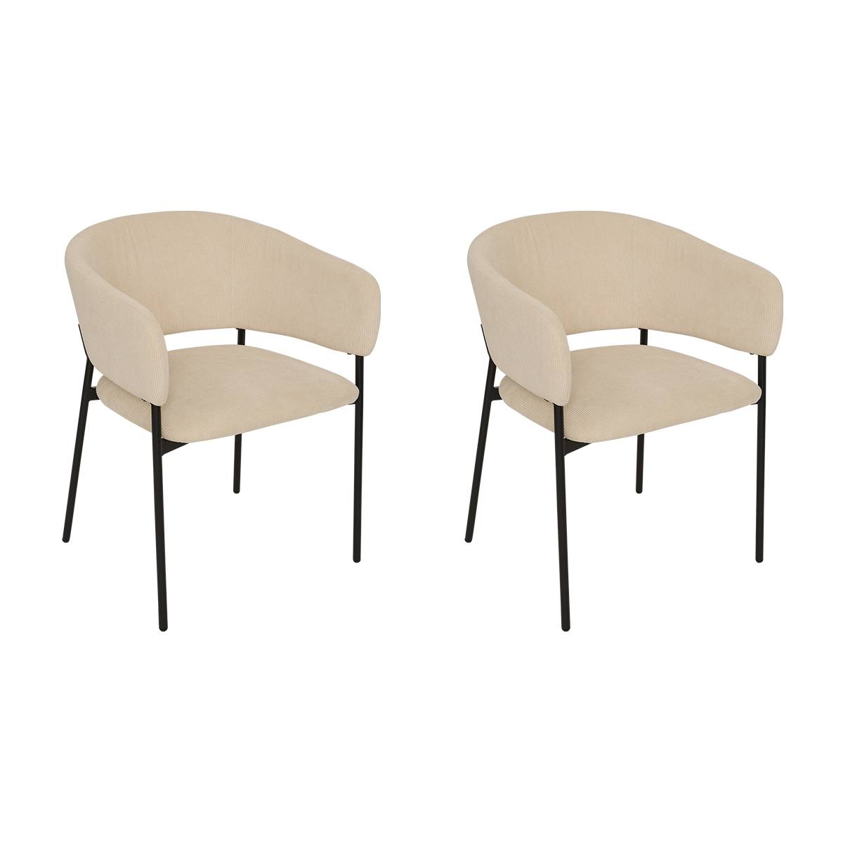 Set of 2 "Solea" Armchairs Beige