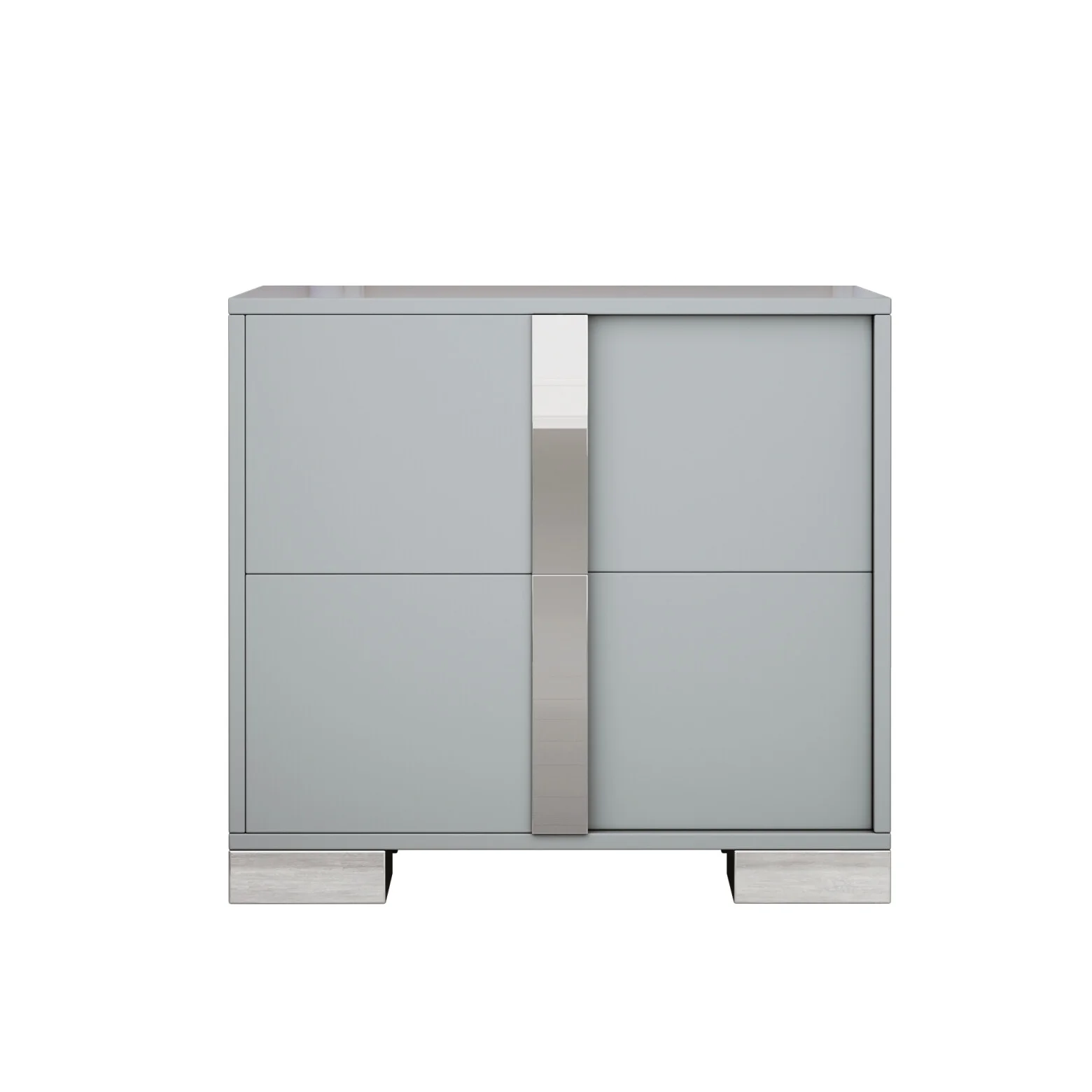Elegant Nightstand with Metal Handle, Mirrored Bedside Table with 2 Drawers for Bedroom, Living Room, End Sofa Side Table for Living Room, Office, White - Image 23