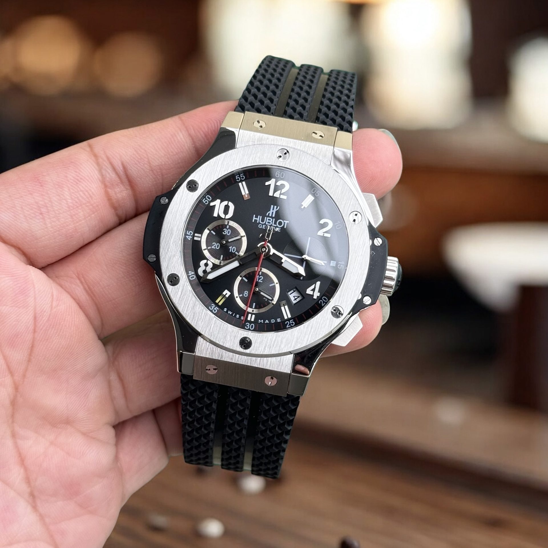 Hublot Replica 11 Watch Big Bang Chronograph Face Black Titanium Automatic 44mm - Elite Watch Atelier