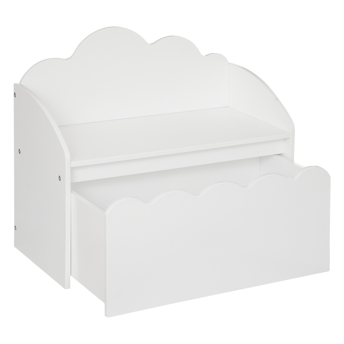 Kids bench "Cloud" White, 60x30 cm