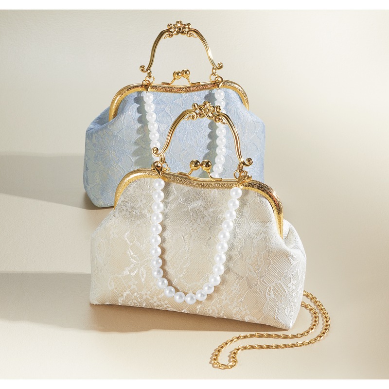 Lace and Pearl Handbag - MIDNIGHT VELVET CATALOG