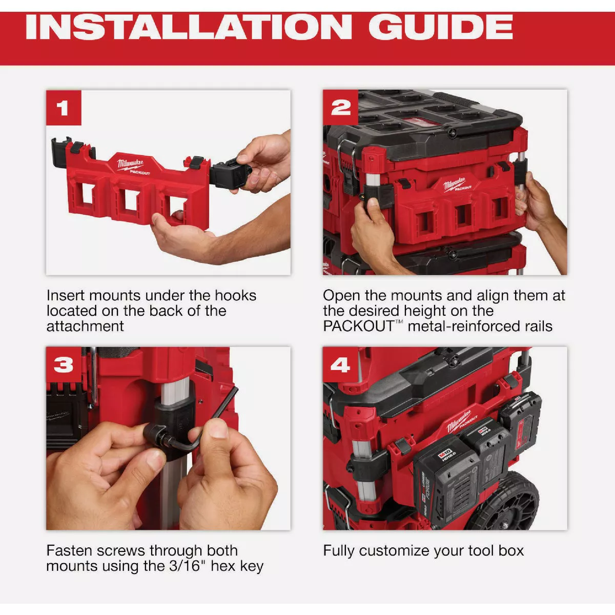 Milwaukee PACKOUT Tool Box Caddy Attachment