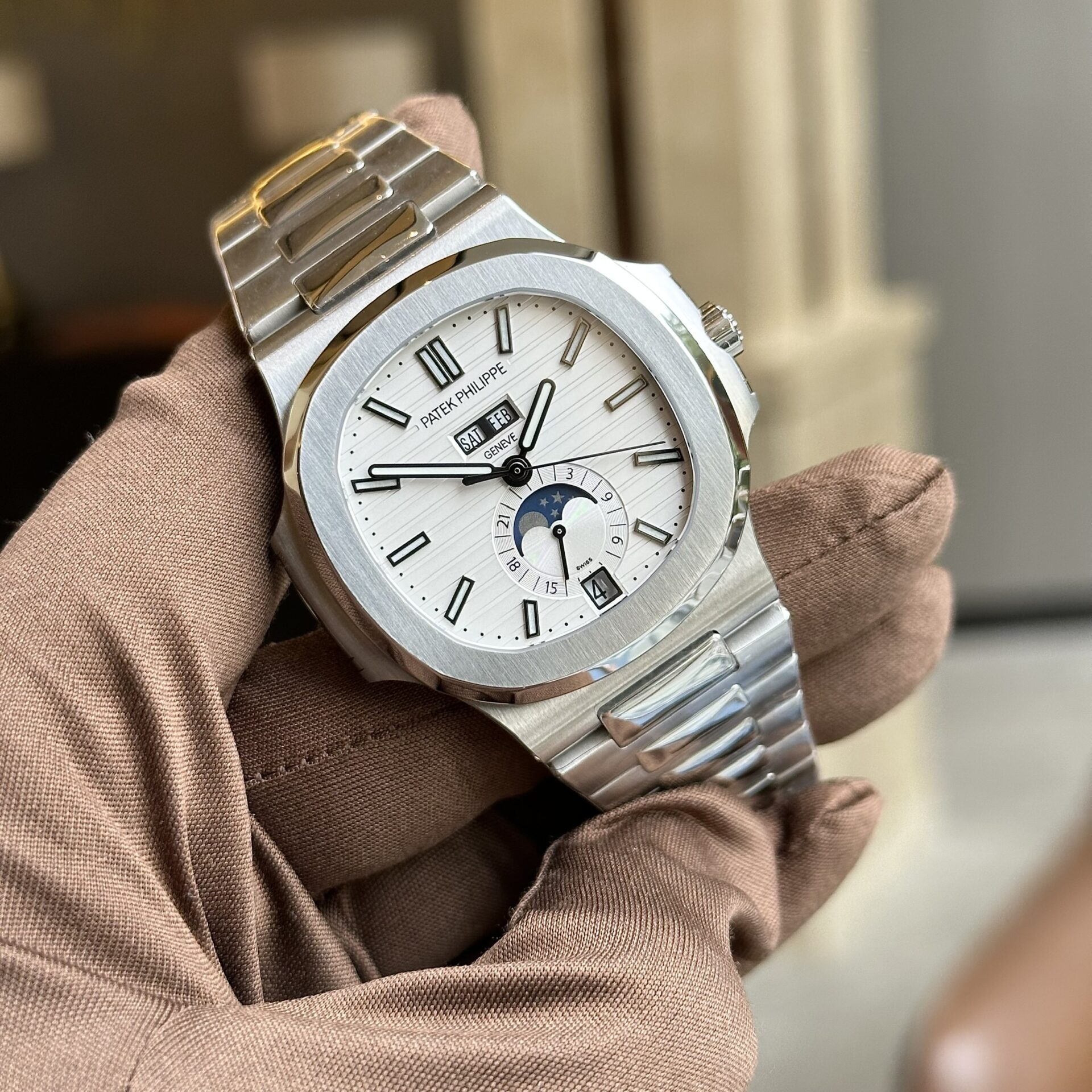 Patek Philippe 5726 White Dial Replica Watch PP Factory 40.5mm - Top club