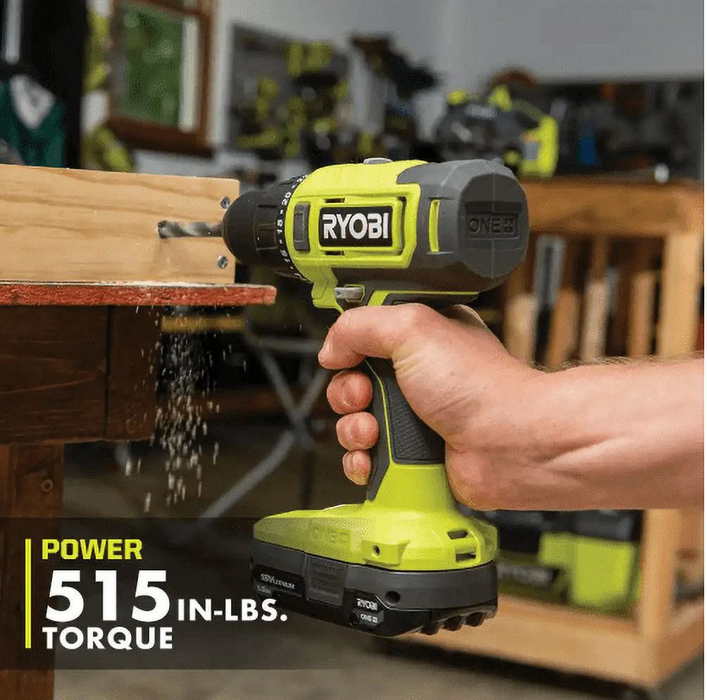 RYOBI ONE+ 18V Cordless 2-Tool Combo Kit with Drill/Driver, Impact Driver, (2) 1.5 Ah Batteries, and Charger - Image 4