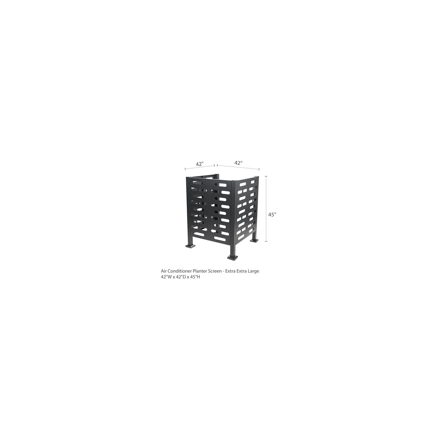 RTS Home Accents Air Conditioner Planter Screen - Extra Extra Large, Graphite Color