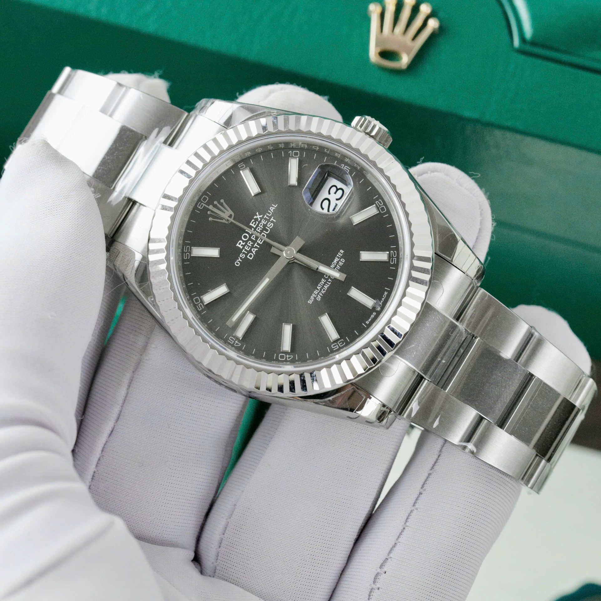 Rolex DateJust 126334 Replica Watch Gray Dial Oyster Strap VS Factory 41mm - Top club