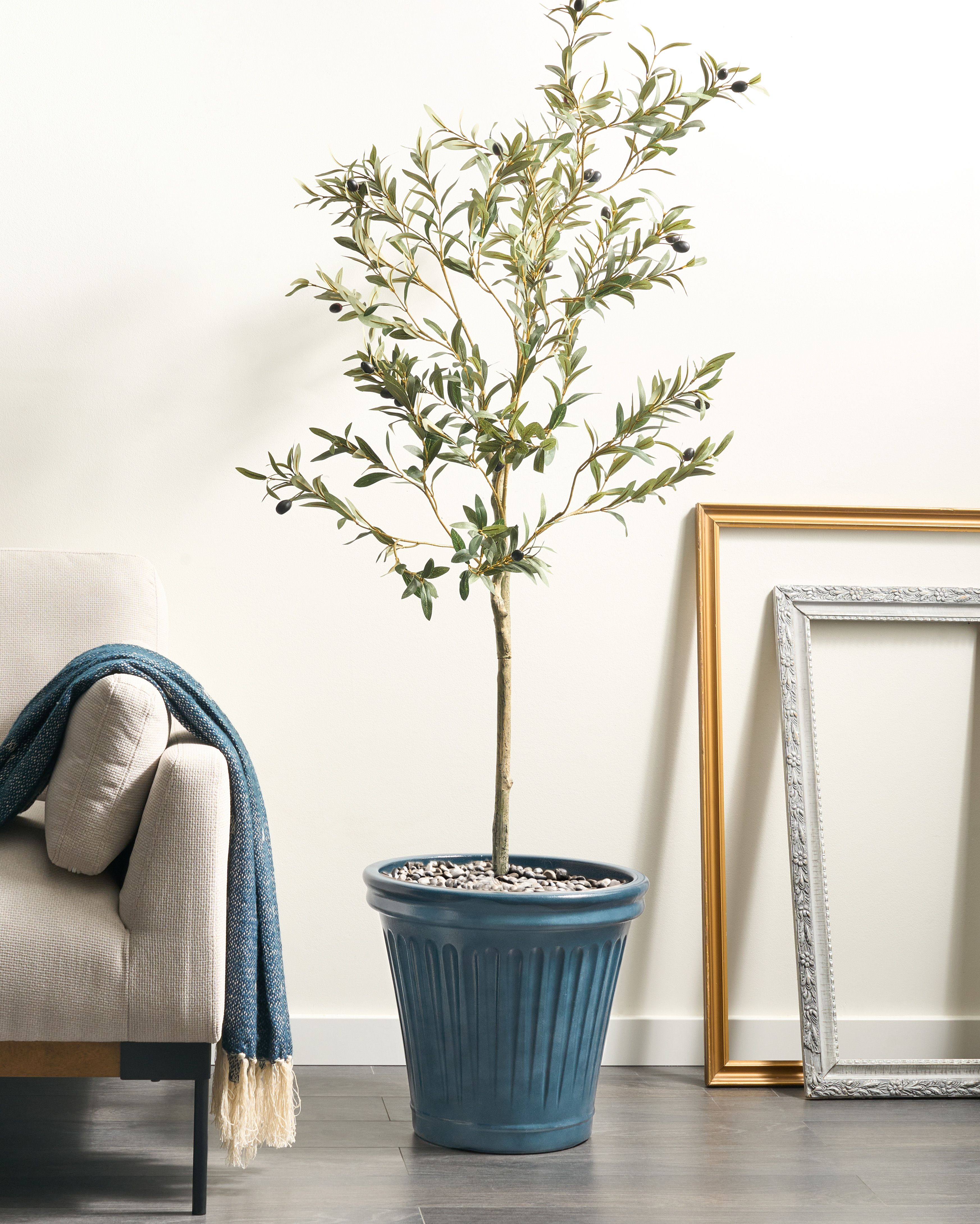 Plant Pot MAIZE 43 cm Blue