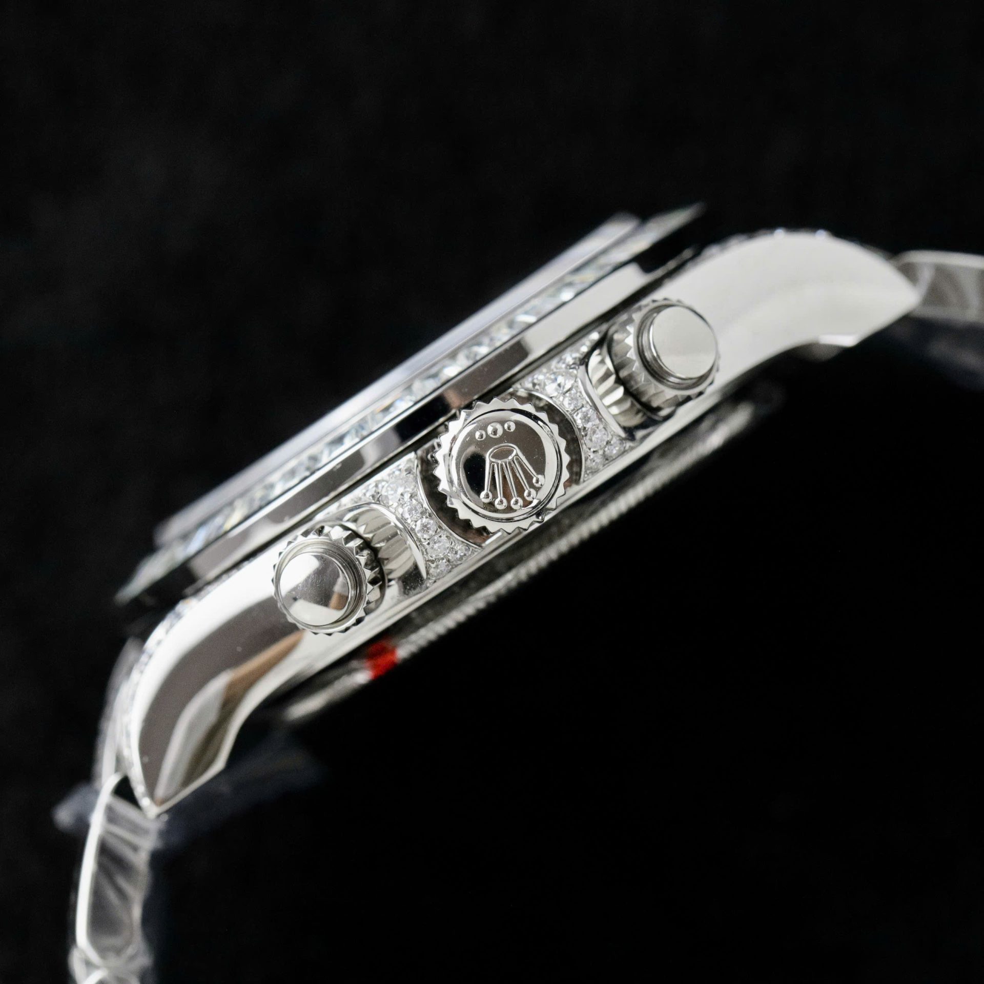 Rolex Daytona Eye Of The Tiger Replica Watch Diamonds Moissanite Hong Kong 40mm - Top club