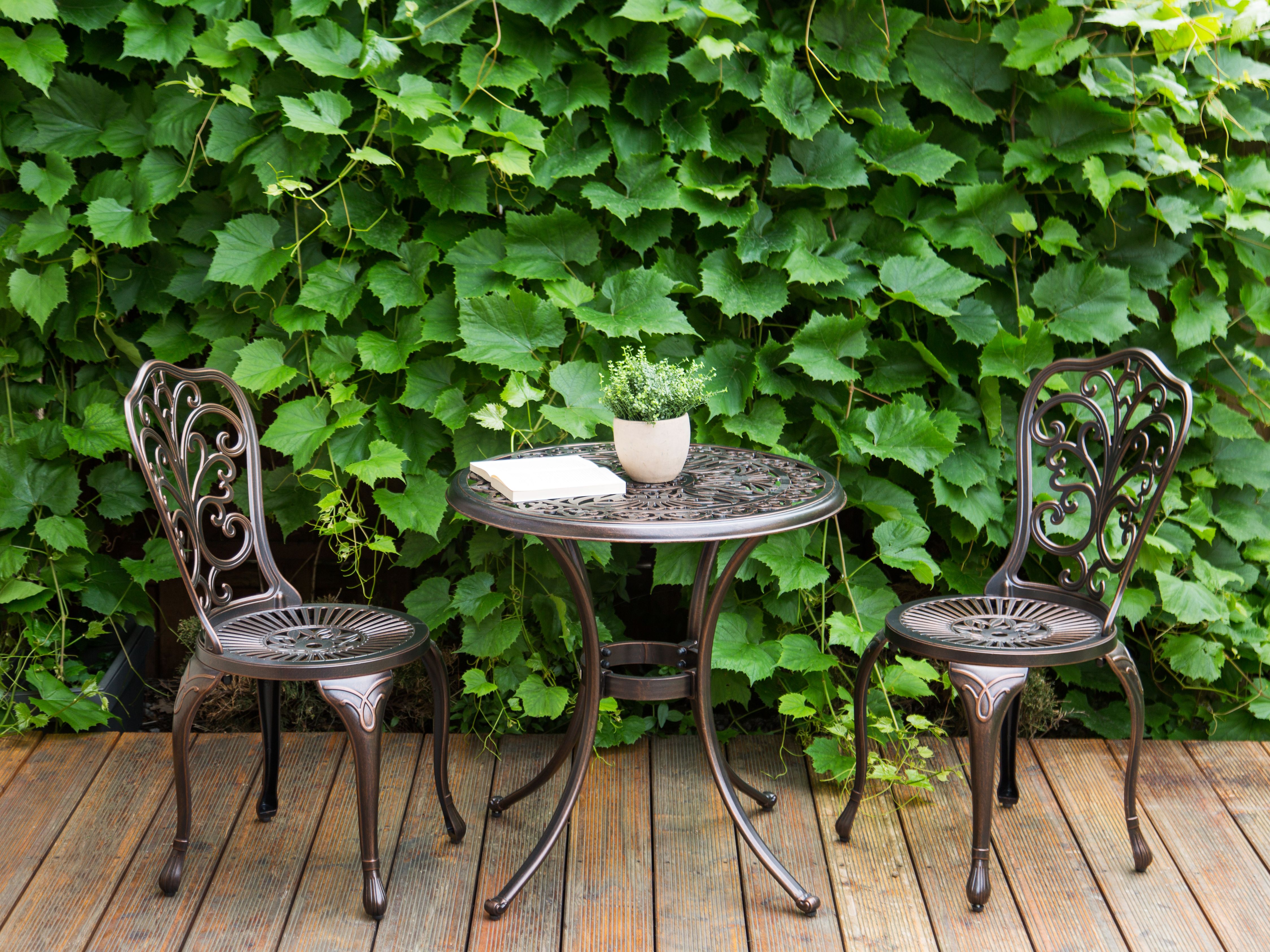 Bistro Set TRIORA/ANDALO Metal Brown