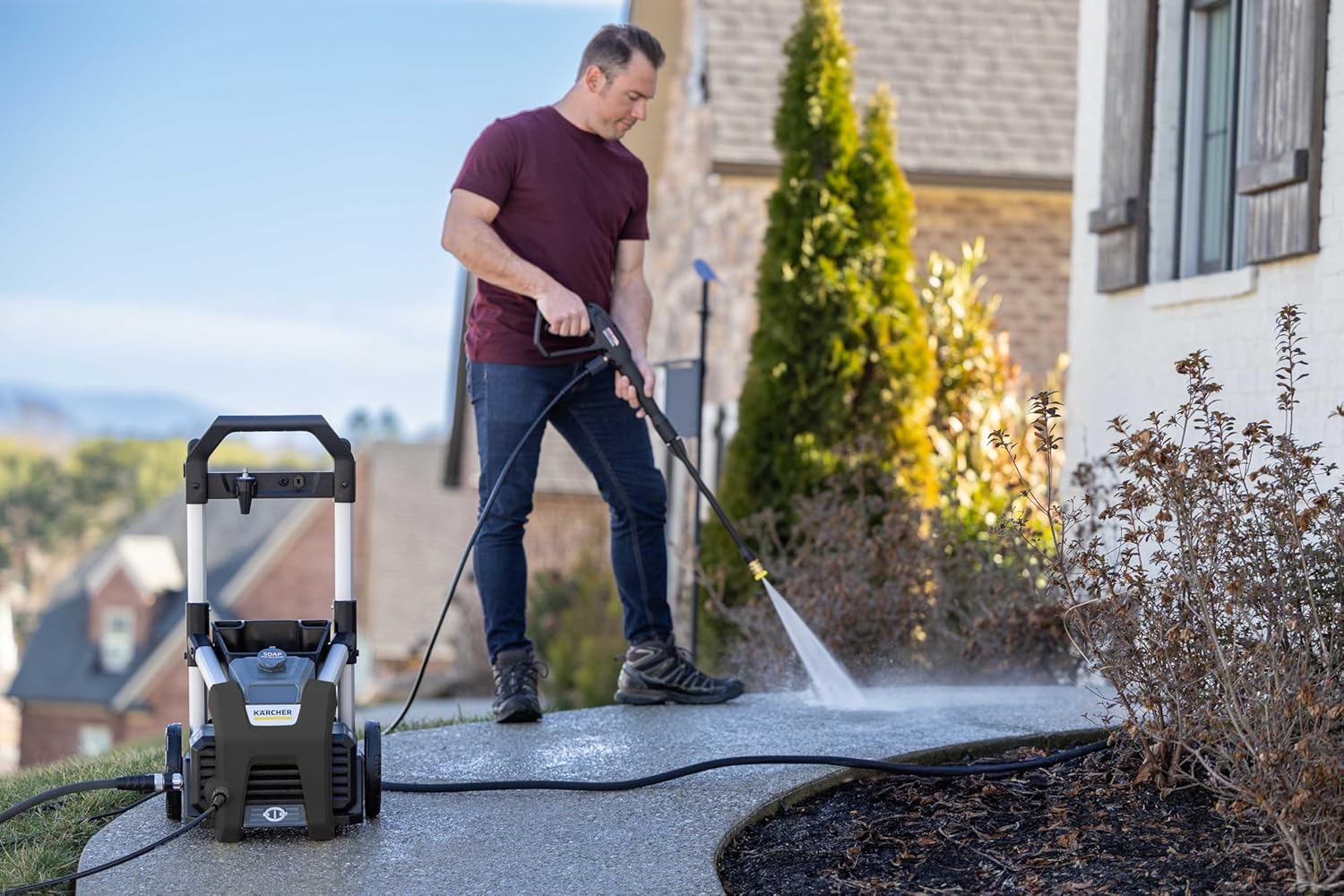 Karcher Electric Pressure Washer, 1700 PSI, 1.2 Max. GPM, 3 Spray Nozzles - K1700 - Image 5 Karcher Electric Pressure Washer, 1700 PSI, 1.2 Max. GPM, 3 Spray Nozzles - K1700 - Image 5