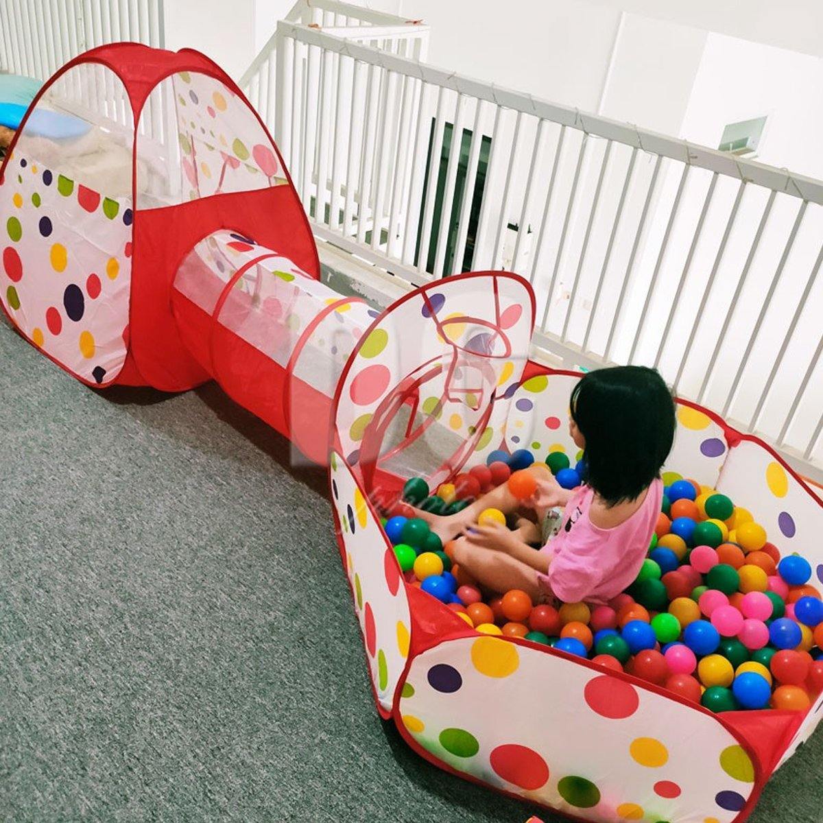 MiniSpeeltuin | 3-in-1 Speeltent, Ballenpoel en Tunnel