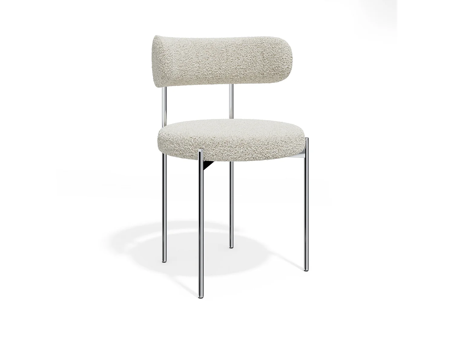 Lot de 2 chaises MUSE en Bouclette Crème