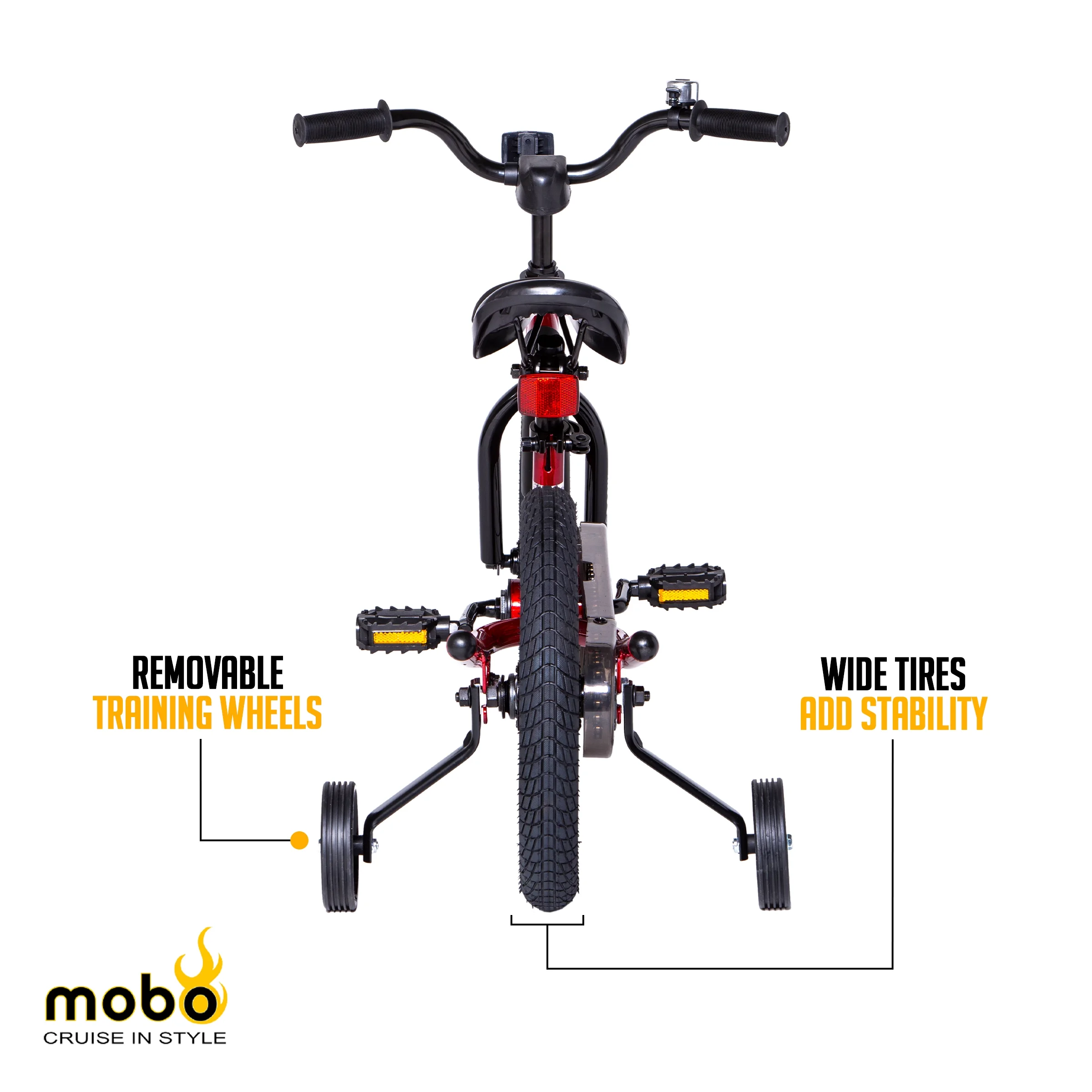 Mobo First Boy's 14" Kids Bike, Ages 3-5 Years Old, Red - Image 13