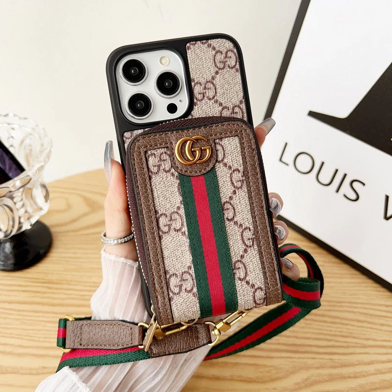 Lou GG Card Holder Chain iPhone Case - Wholesale & Influencer