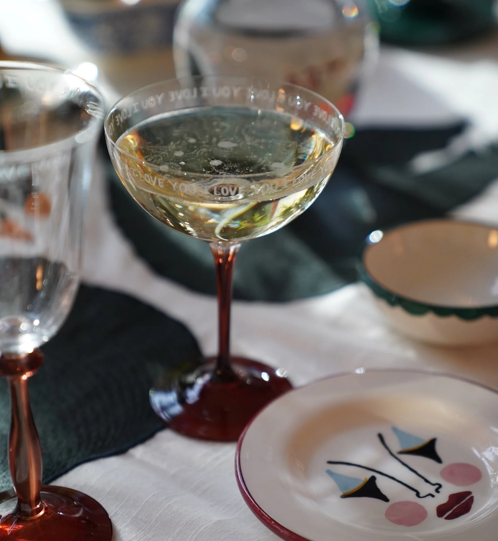 I Love You Champagne Glass Set of 2