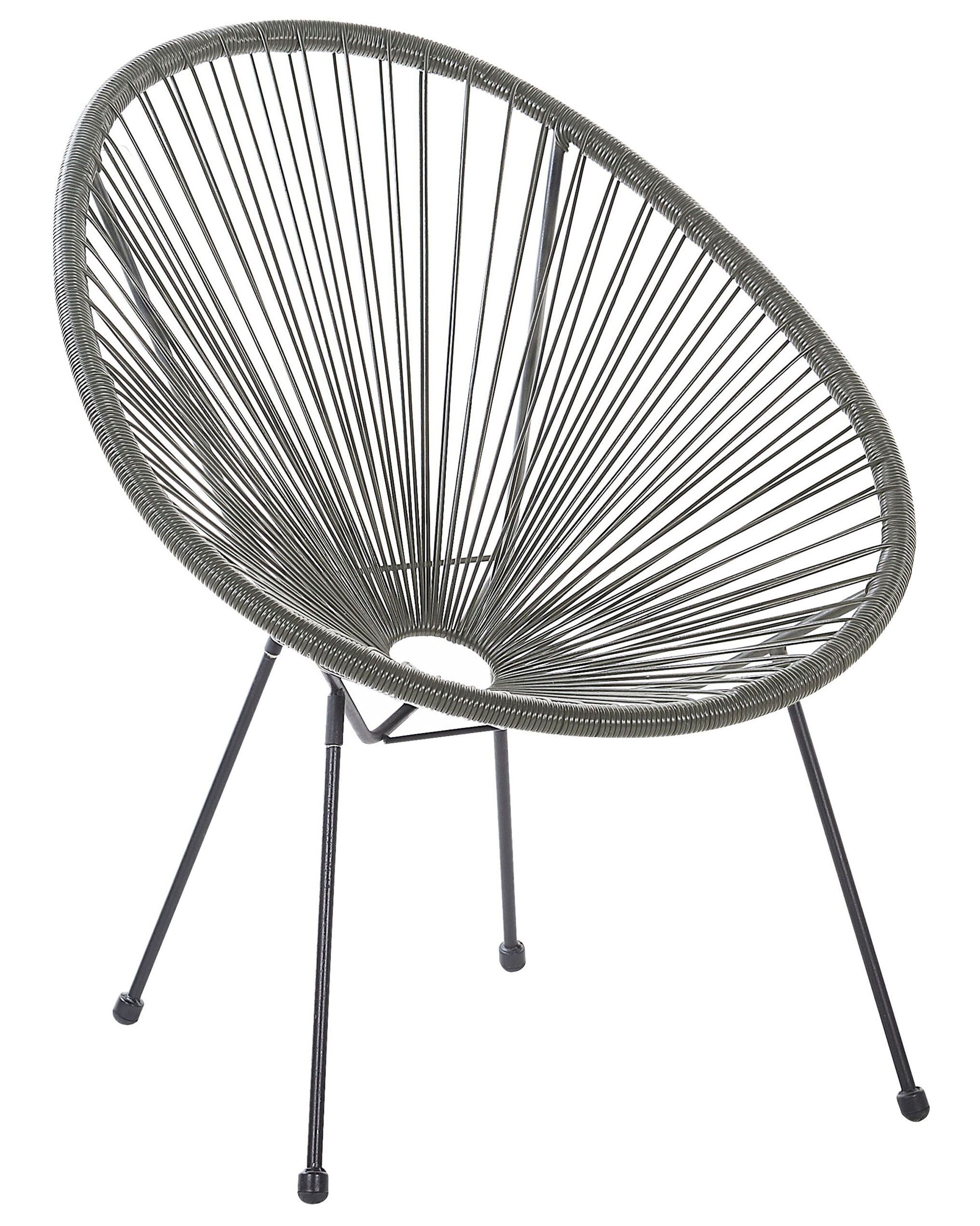 Garden Chair ACAPULCO II PE Rattan Dark Grey