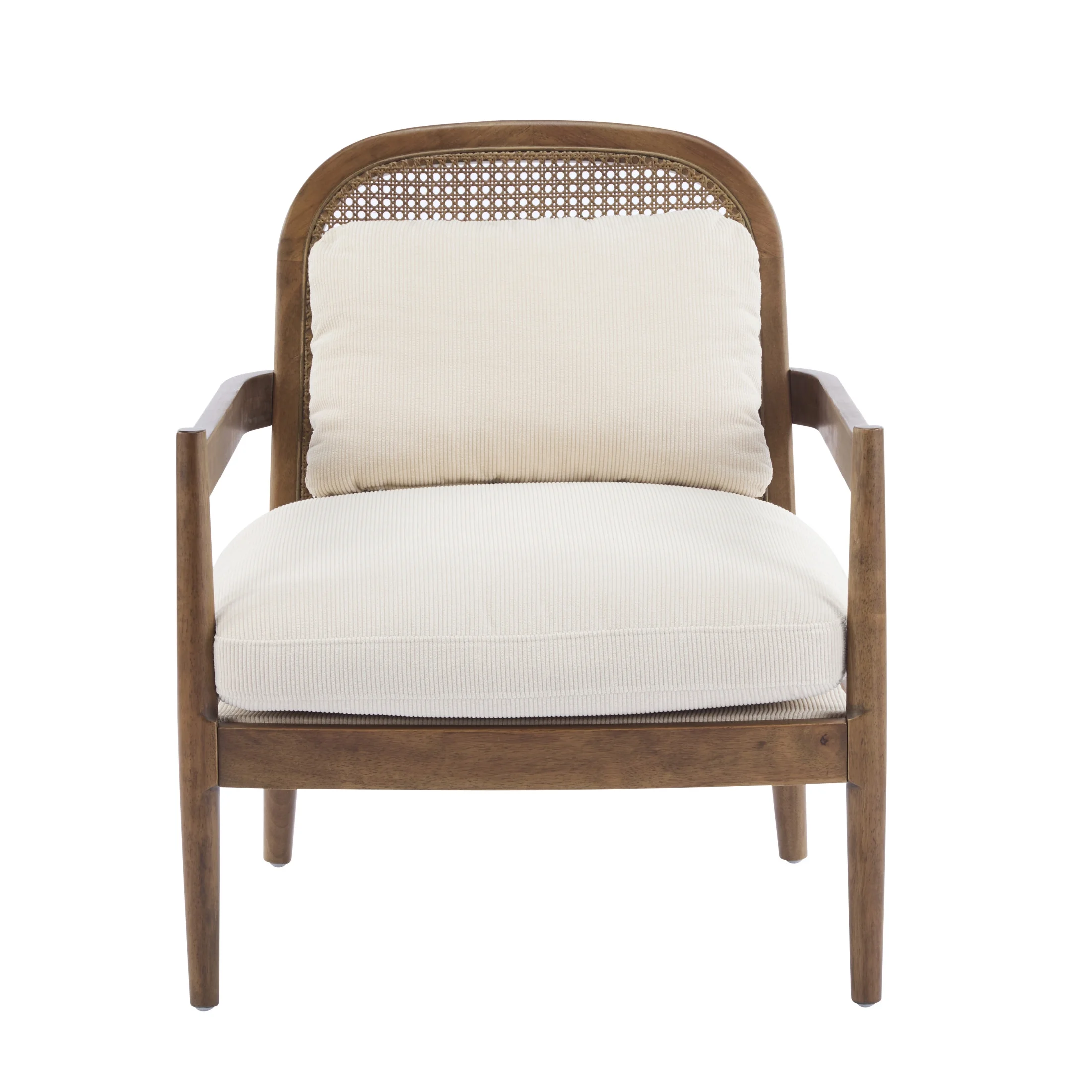 Christopher Knight Home Mid-Century Modern Accent Chairs, Wood Frame with Rattan Backrest, Grayish Green, Set of 2 - Image 25