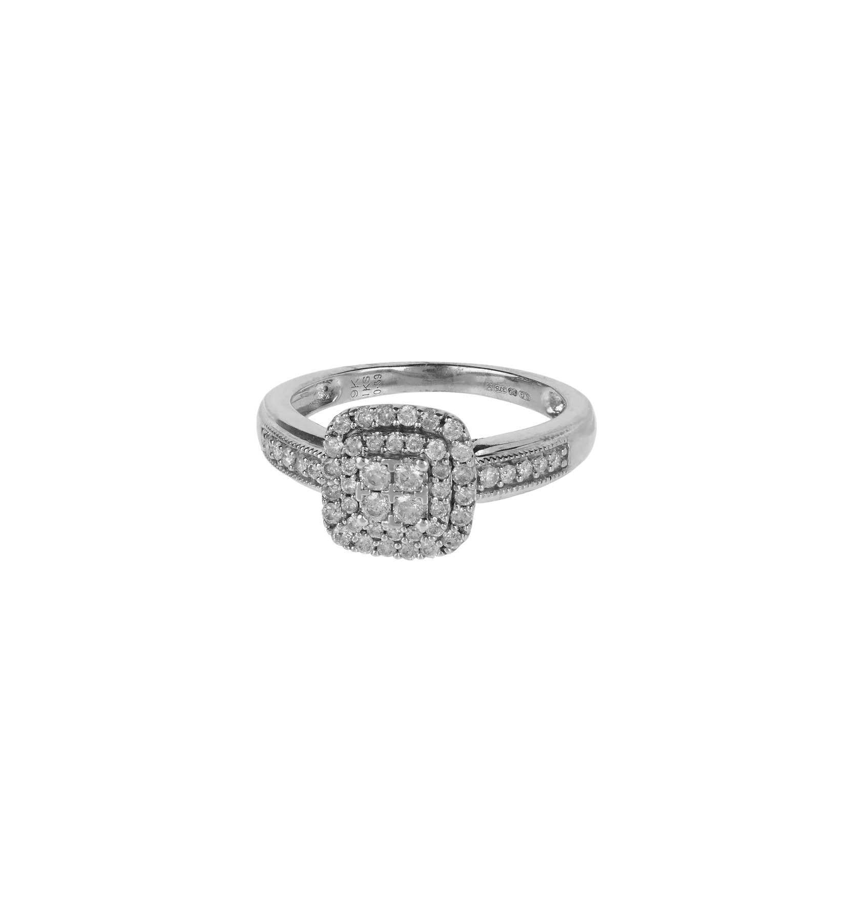 Vintage Diamond Palais Lumière Ring 9K