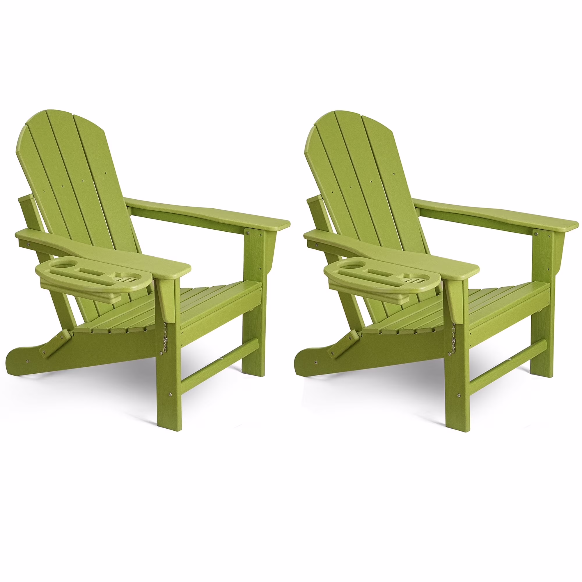 FOOWIN HDPE Plastic Adirondack Chairs Set of 4, Black - Image 33