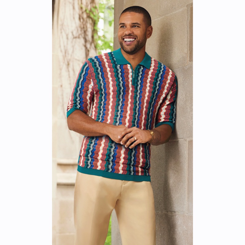 Stacy Adams Zippered Polo - MIDNIGHT VELVET CATALOG