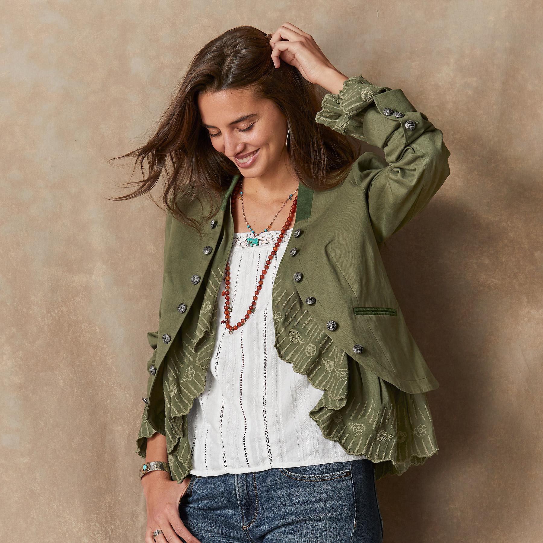 Caroline Ruffle Jacket, Petite - Sundance Clothing