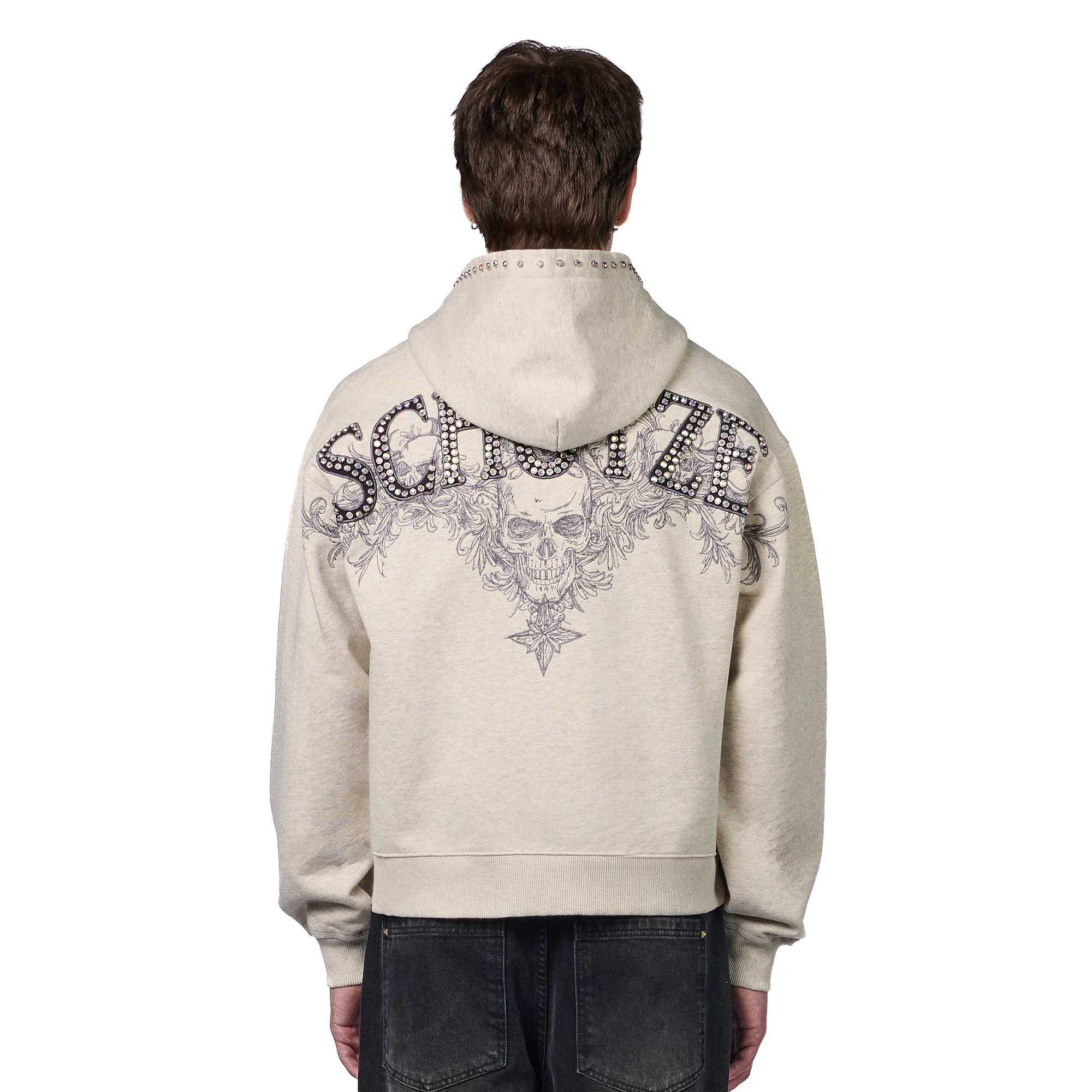 "hellboy" Zip Up grey melange