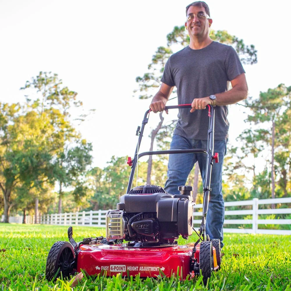 20-inch petrol lawnmower with 125cc displacement and Briggs & Stratton engine - Image 5