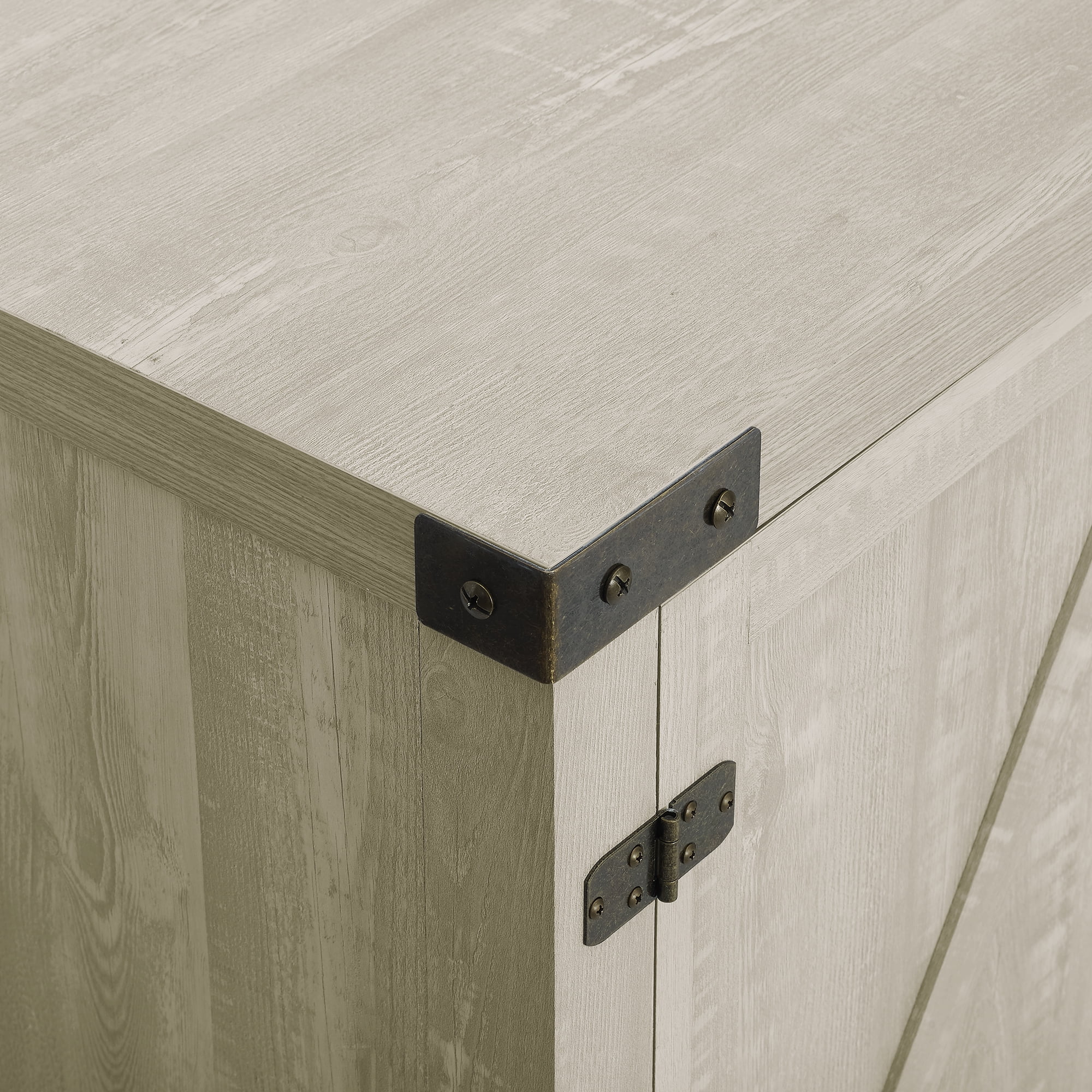 Walker Edison Modern Farmhouse Barn Door TV Stand for TVs up to 65", Grey Wash - Image 86