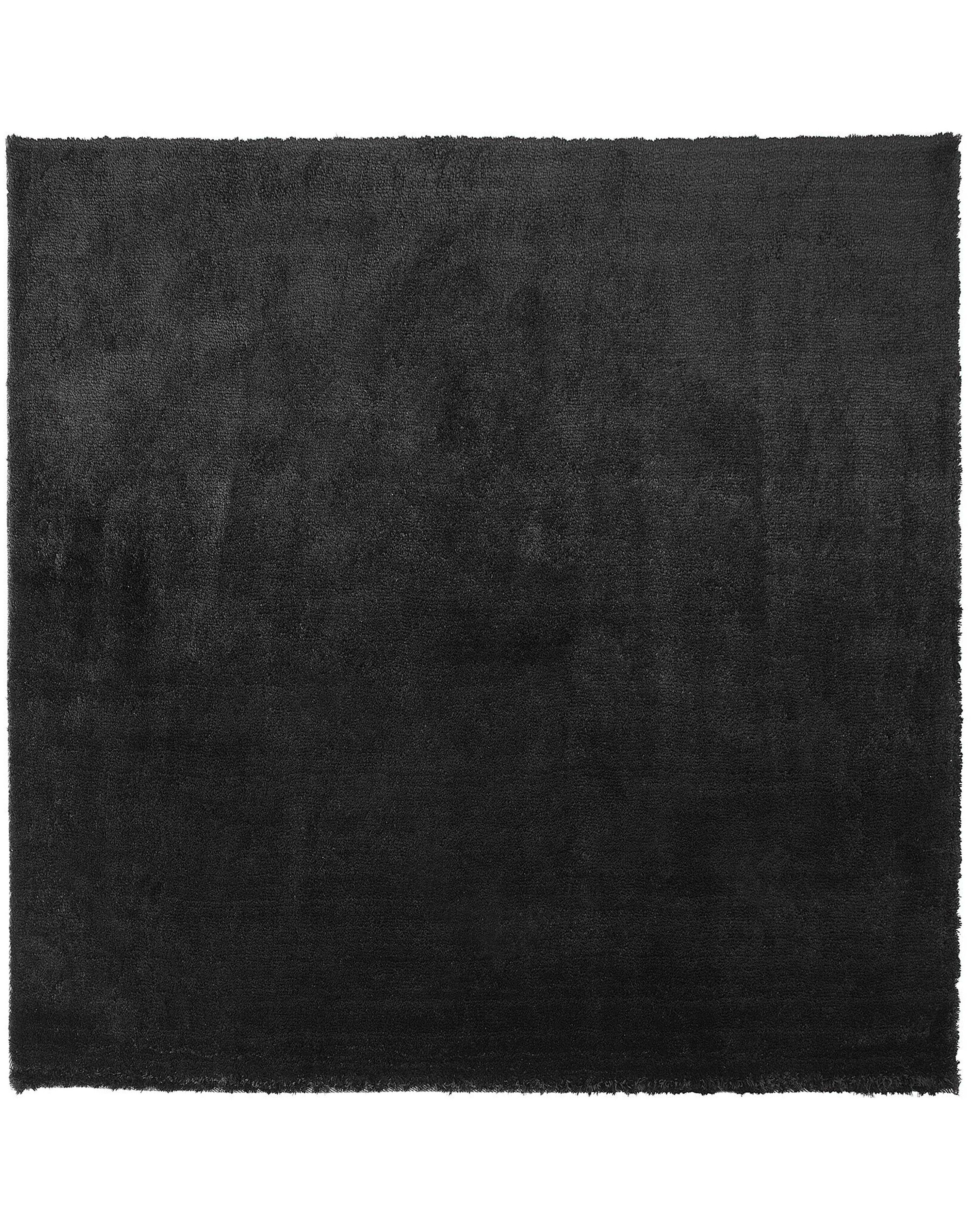 Shaggy Rug EVREN Black 200 x 200 cm