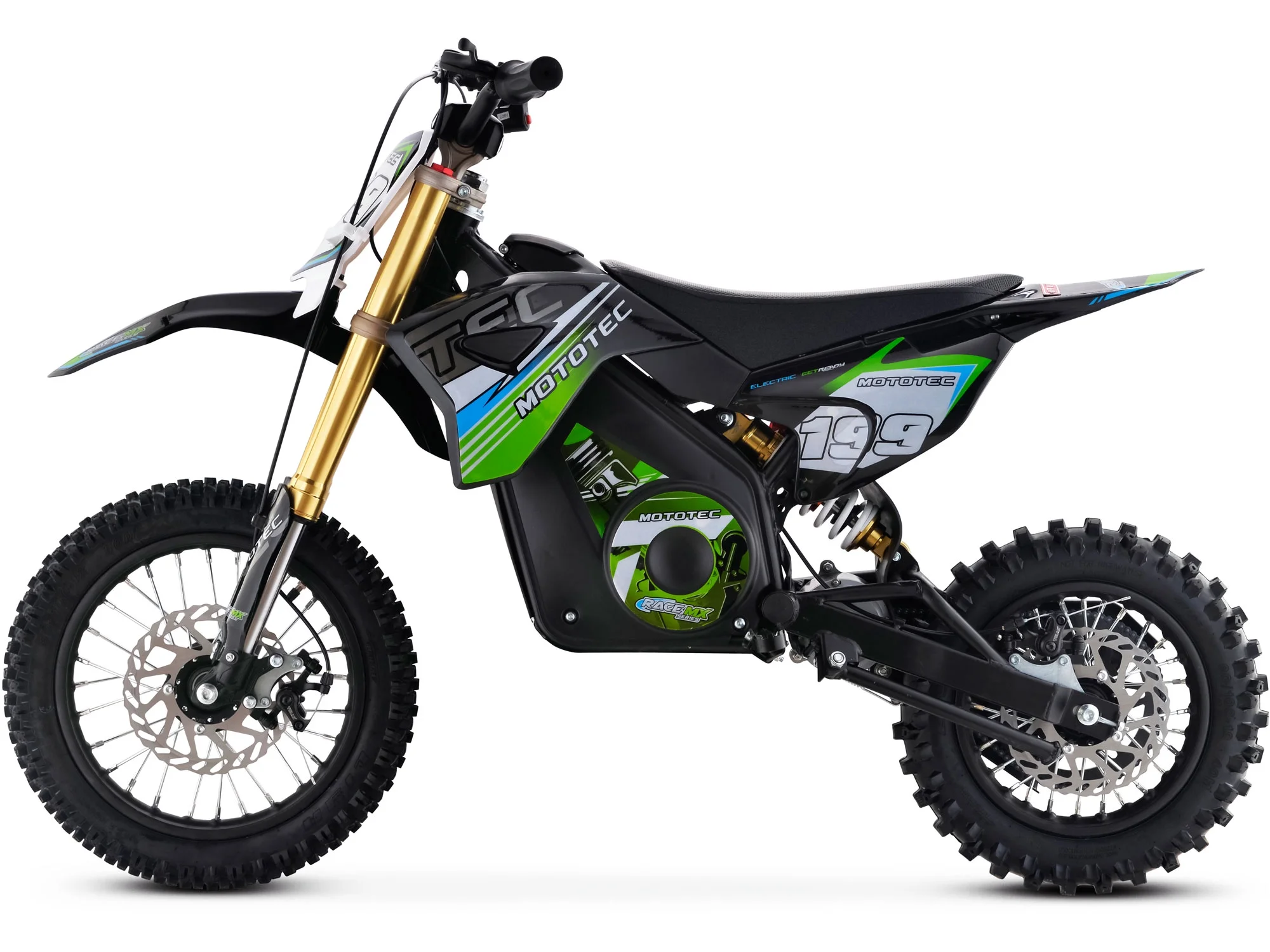 MotoTec 36v Pro Electric 1000W Dirt Bike, Lithium Blue - Image 9