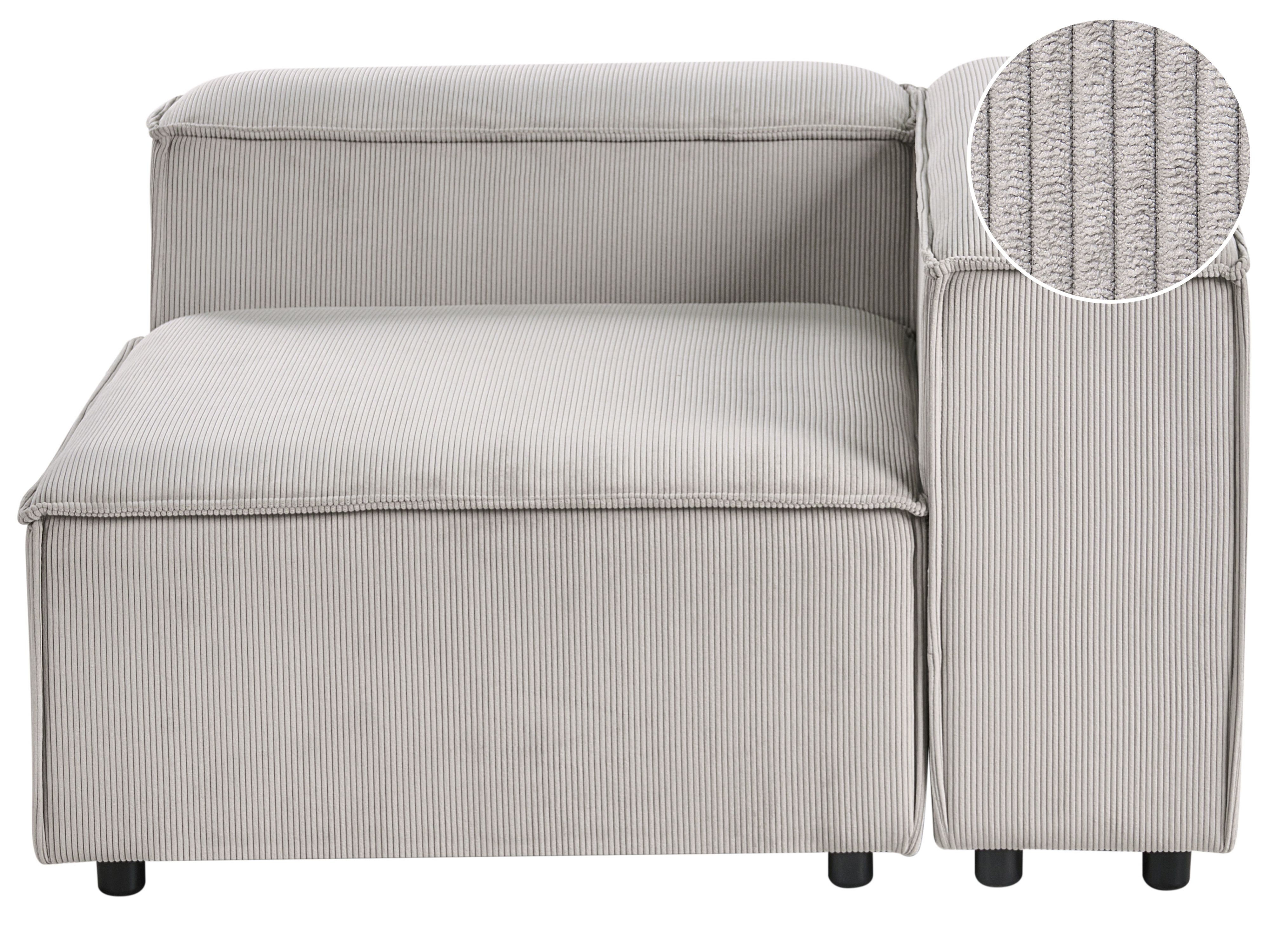 Corner Seat ARDAL Corduroy Taupe Left Hand