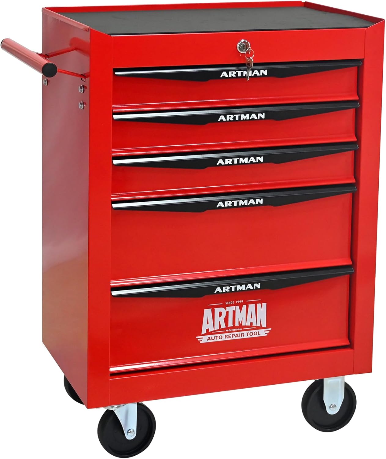 5 Drawers Rolling Tool Box on Wheels, Multifunctional Tool Cart, Drawers Rolling Trolley Organizer Tool Storage Chest for Warehouse,Garage,Workshop,Repair Shop (5 Drawers-30.5