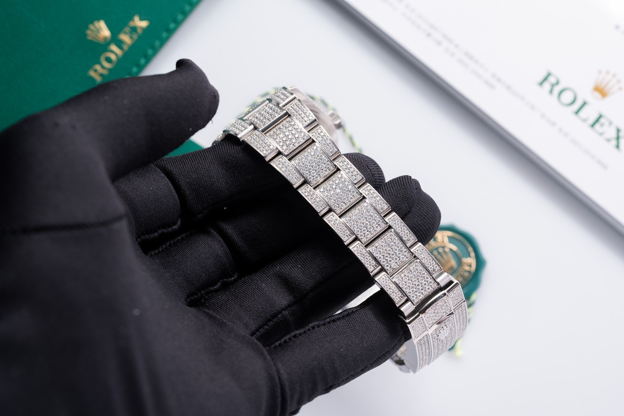 Rolex DateJust Replica 1:1 Watch Full Diamond Moissanite 41mm - Top club