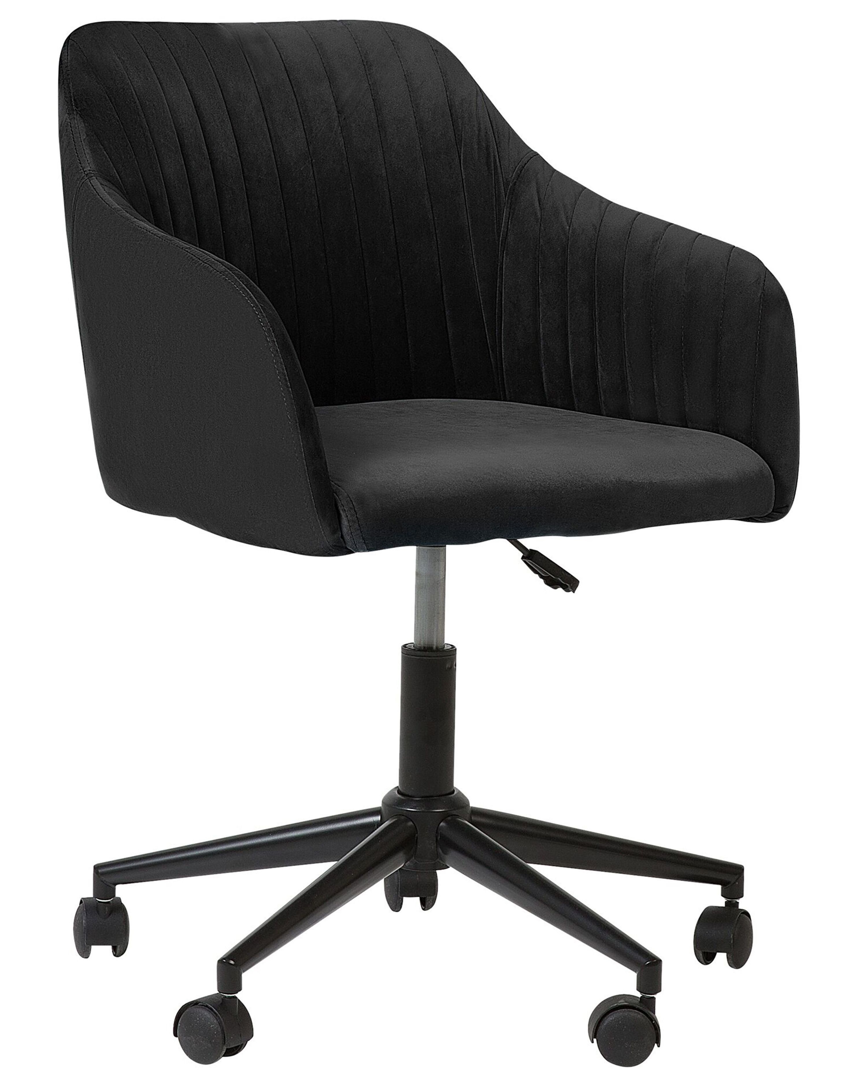 Desk Chair VENICE Velvet Black