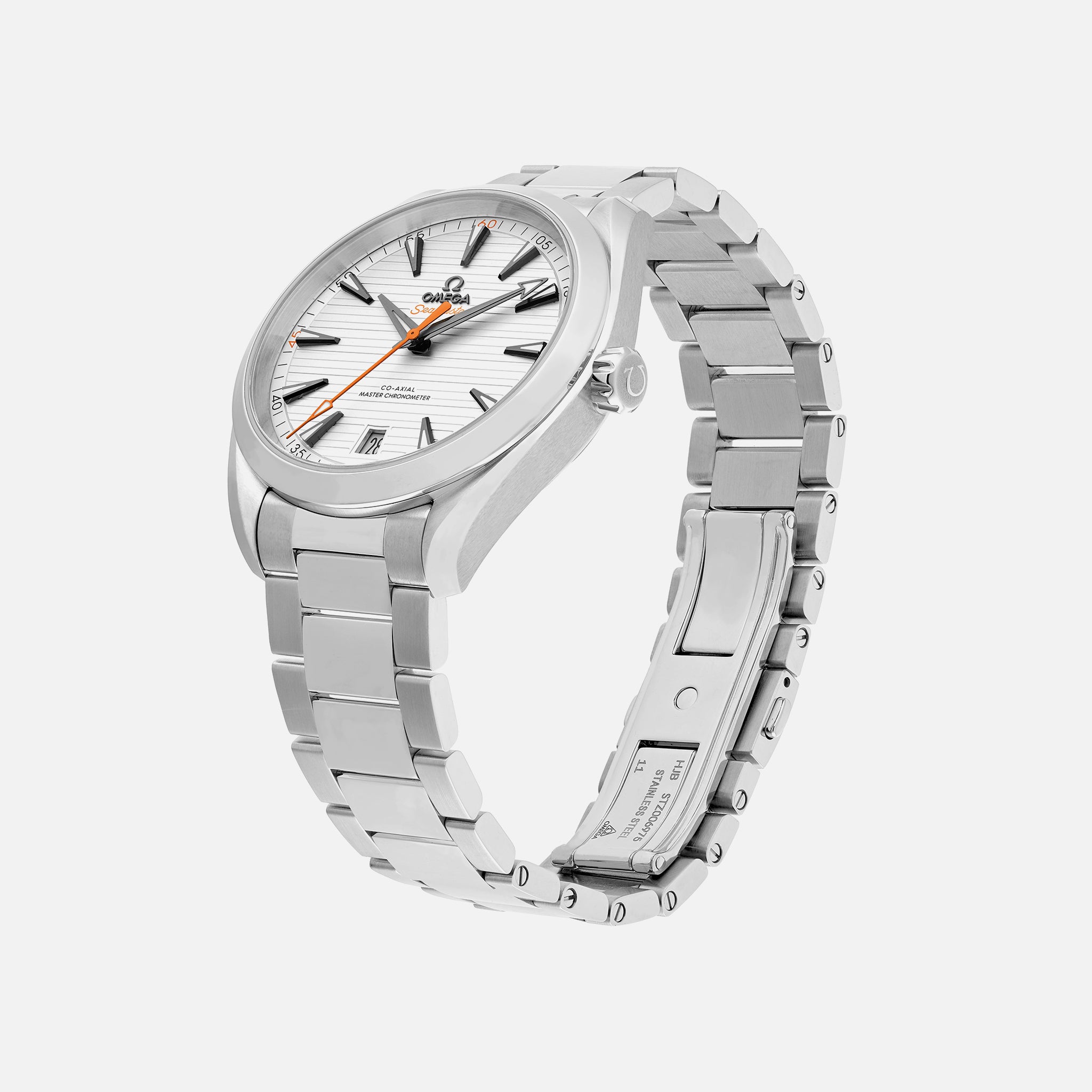 Seamaster Aqua Terra 150M Co-Axial Master Chronometer 41mm White Dial With Orange Accents On Bracelet(1:1 replica) - Top club