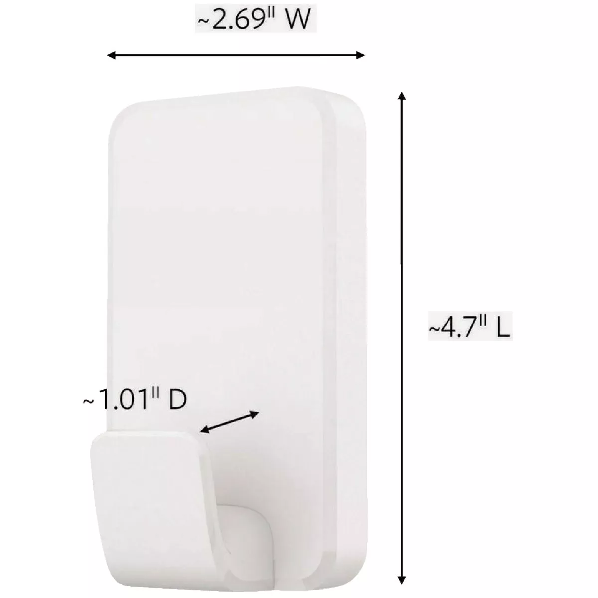 Command Extra Large 15 Lb. Adhesive Hook, White, 1 Hook, 4 Strips