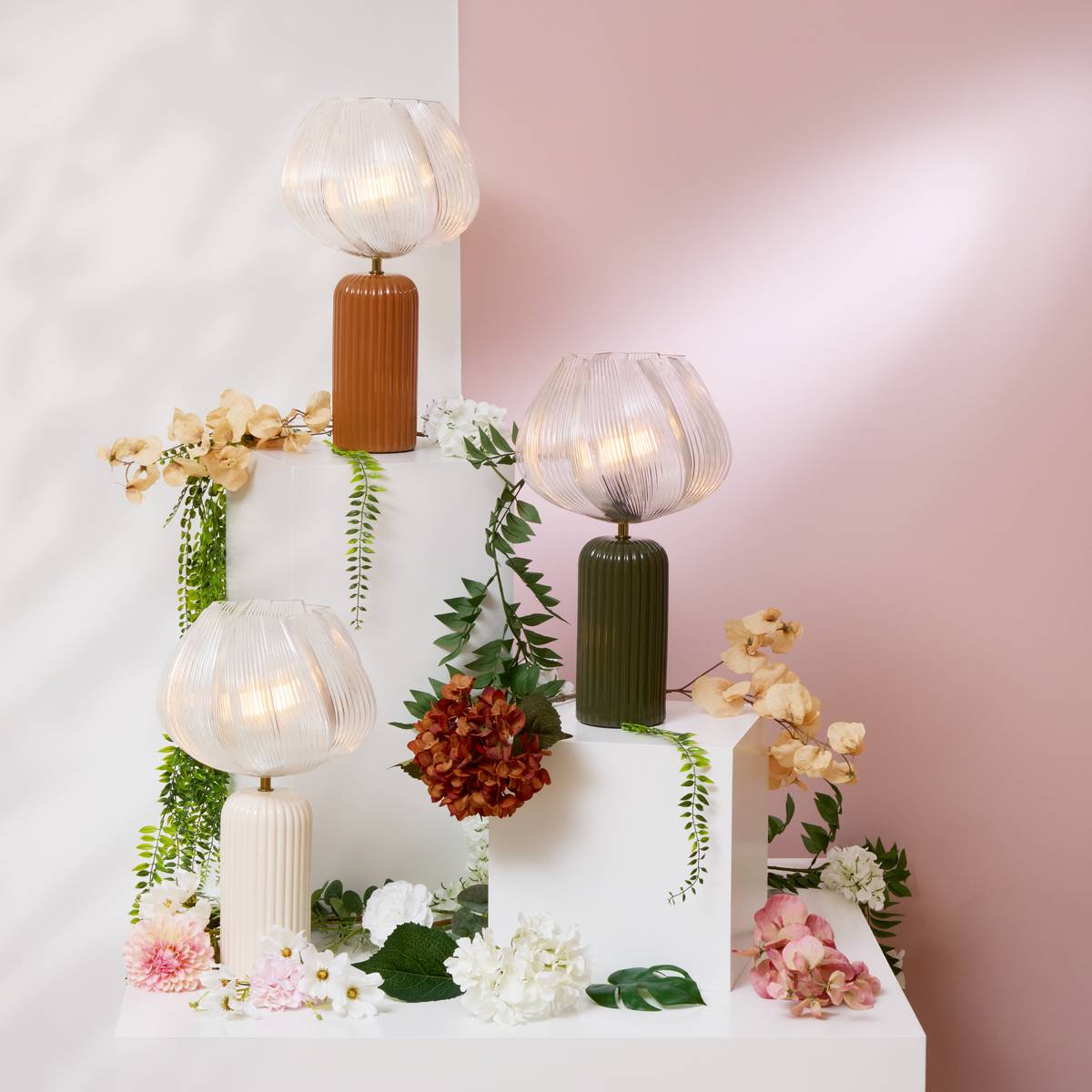 Table Lamp Sector "Phylas" Beige, H.45,5 cm