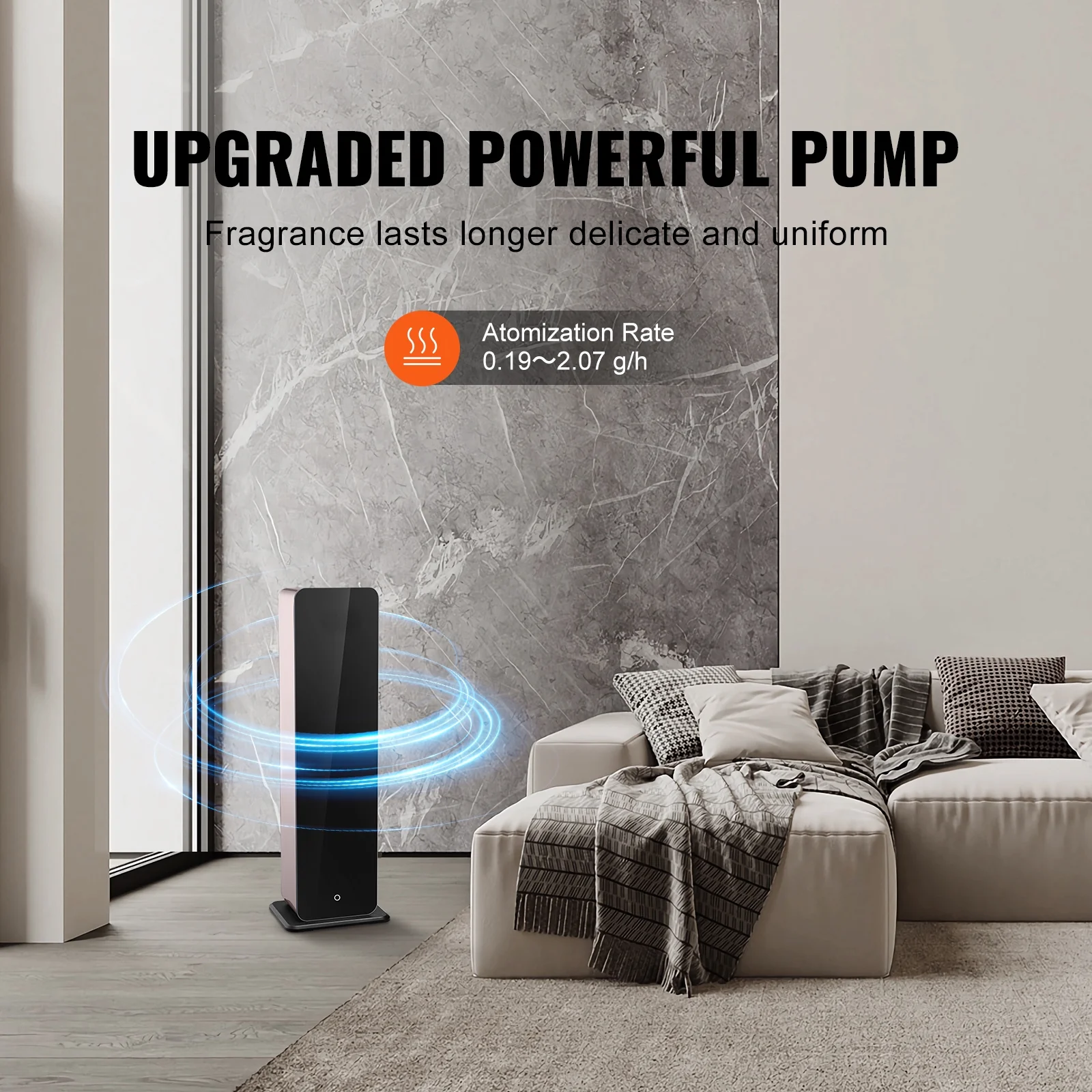 KFFKFF Scent Air Machine, 900ml Bluetooth Smart Floor Standing Aromatherapy Machine, 3000sq.ft Waterless Essential Oil Scent Air Diffuser for Large Room Office - Image 4