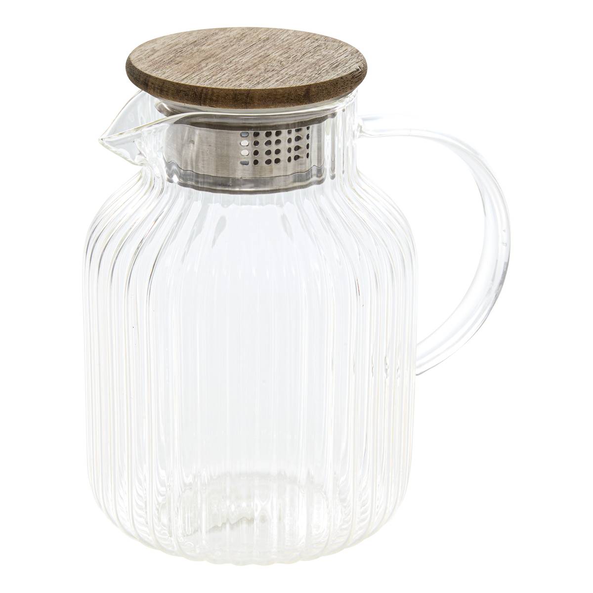 Teapot "Ivy" 1650 ml, borosilicate glass, Transparent