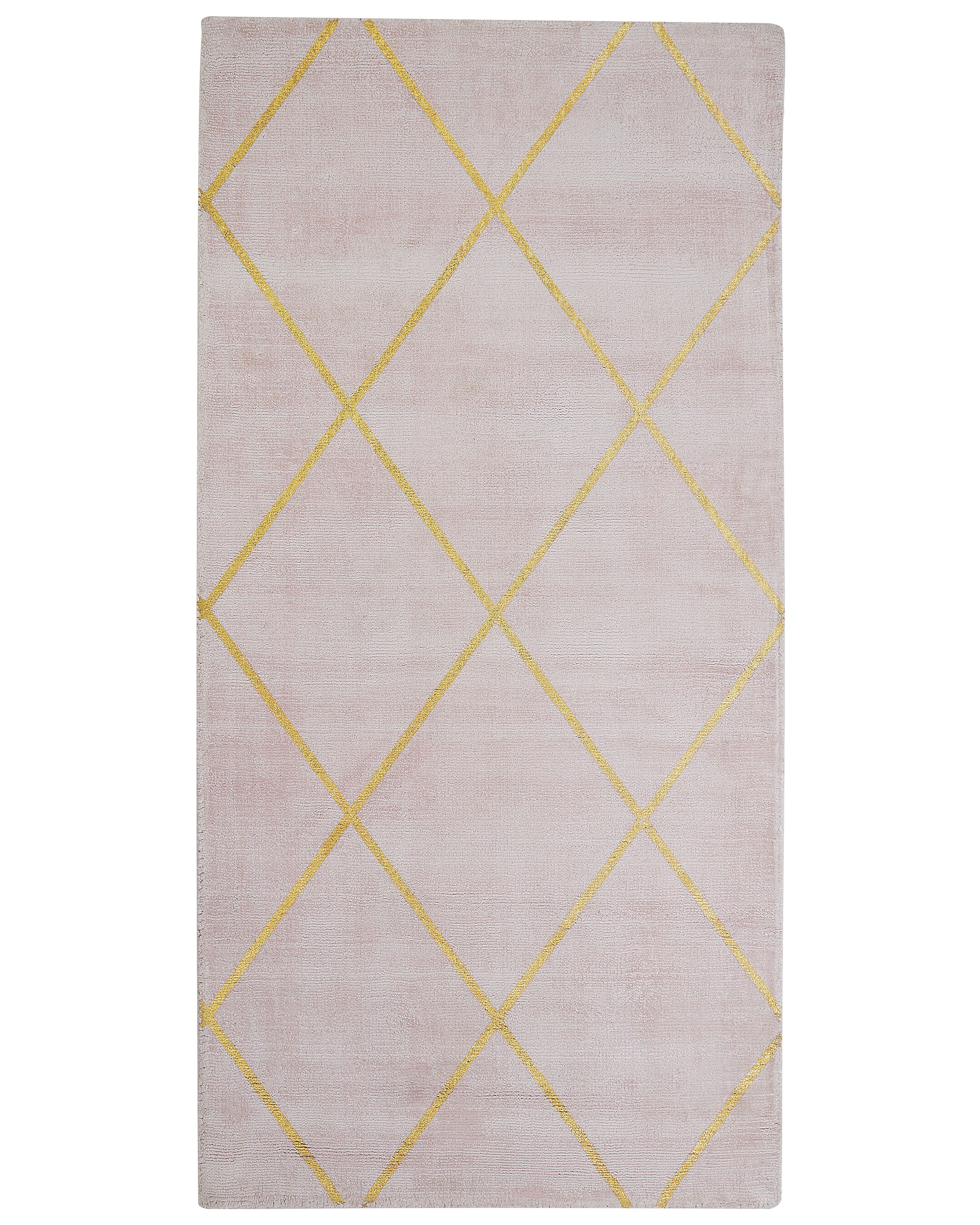 Rug ATIKE Pink 80 x 150 cm Viscose