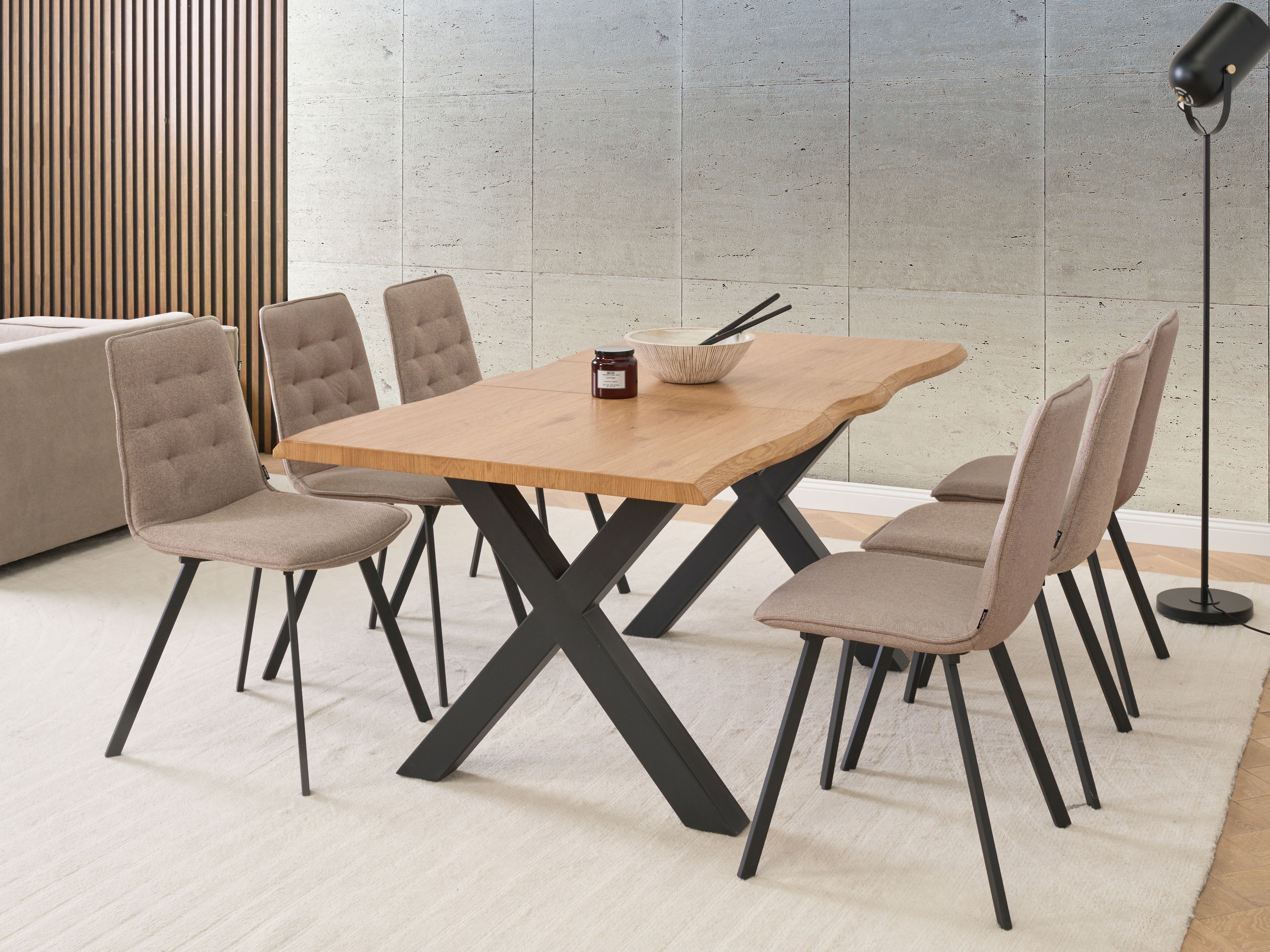 Extending Dining Table BRONSON Brown 140/180 cm 90 cm