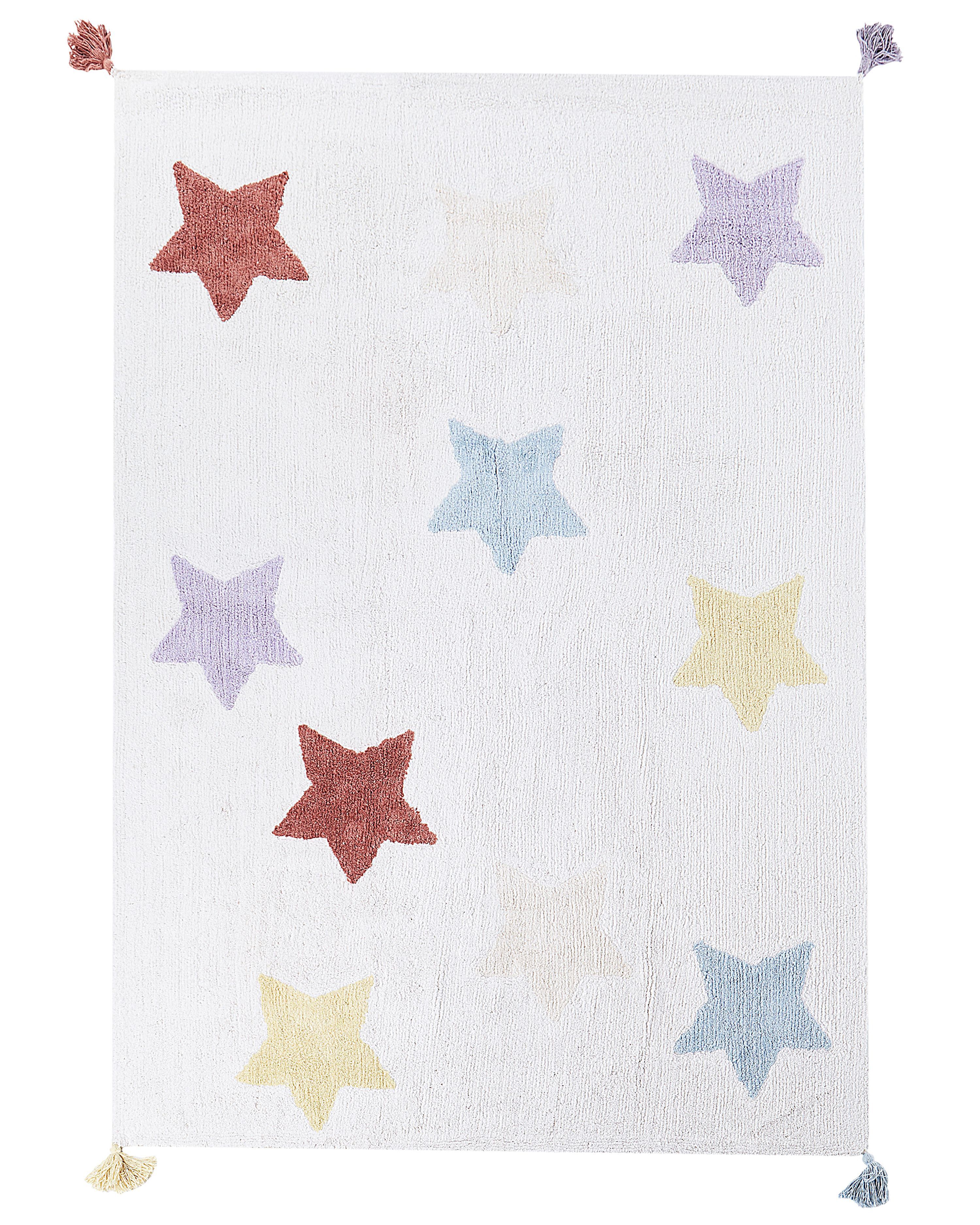 Kids Rug MEREVI Multicolour 140 x 200 cm Cotton